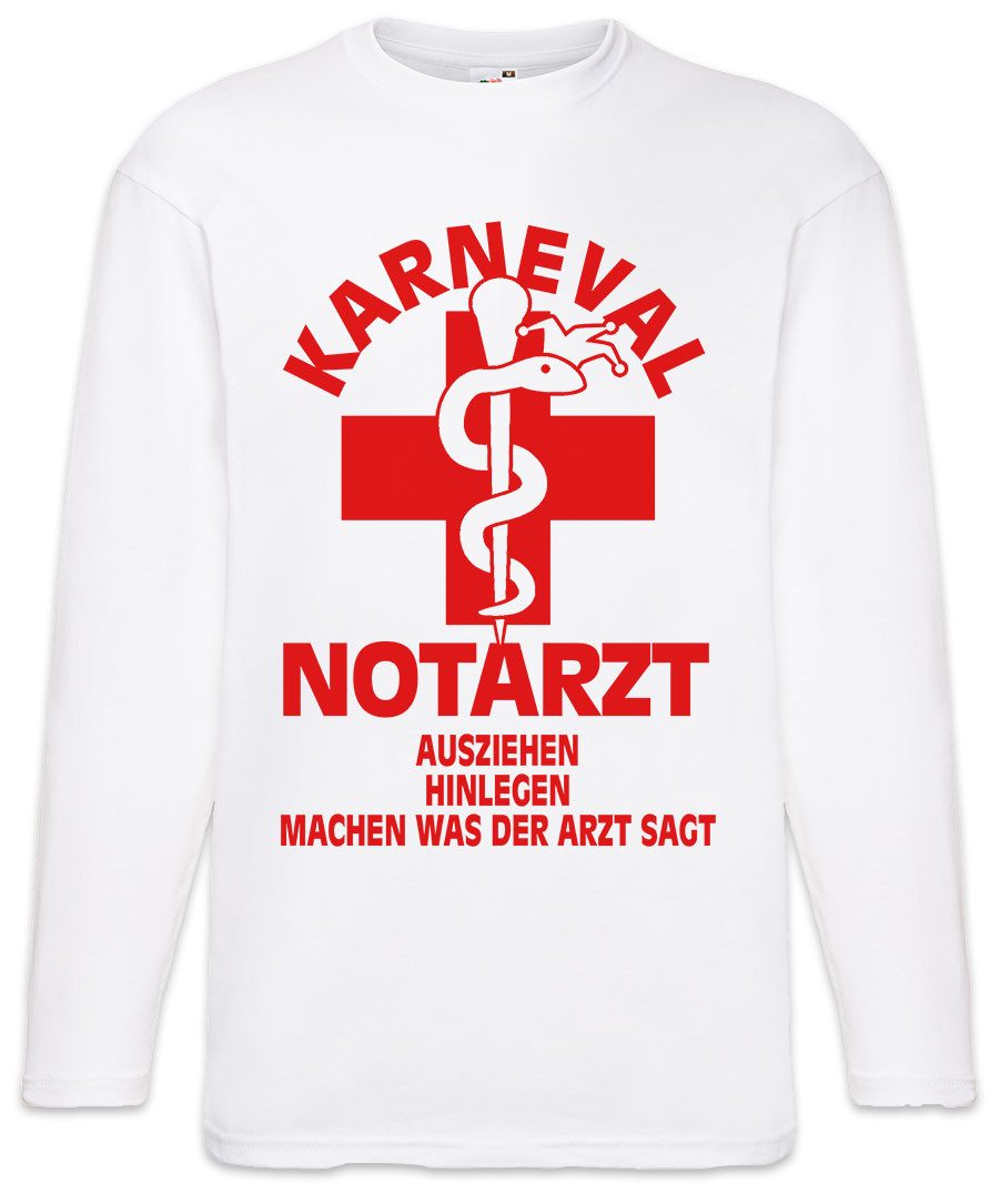 Langarmshirt Karneval Notarzt Langarm T-Shirt Arzt Kostüm Fasching Karneval