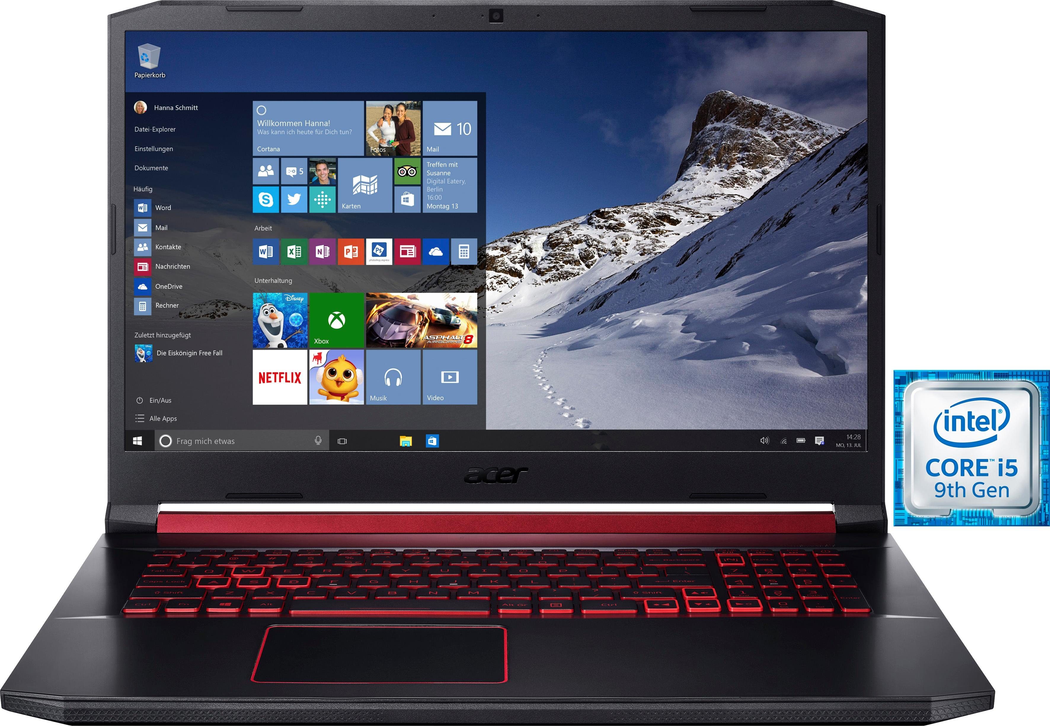 Acer AN517-51-57NL Notebook (43,94 cm/17,3 Zoll, Intel Core i5, GeForce ...