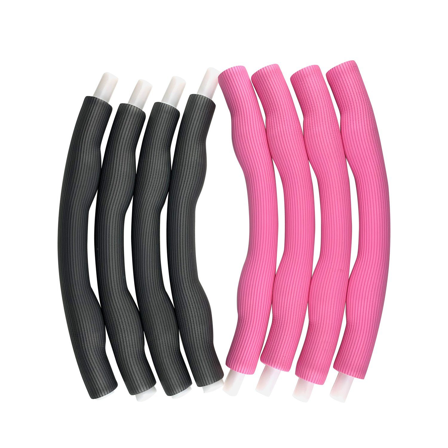 KIKAKO Hula-Hoop-Reifen 8 Abnehmbar Hula-Fitness-Reifen Spleißen grau Wellenabschnitte Rosa