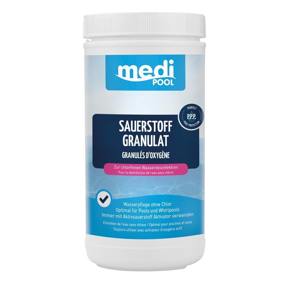 Poolpflege mediPOOL Sauerstoff Granulat 1 kg