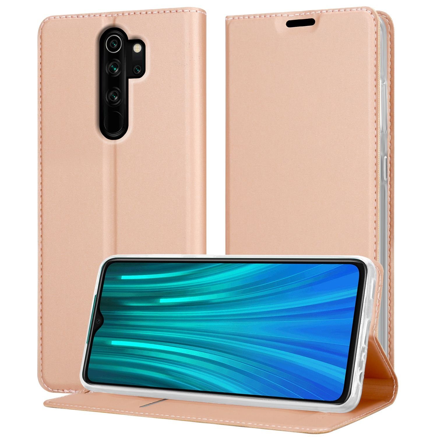 Cadorabo Handyhülle für Xiaomi RedMi NOTE 8 PRO Hülle Xiaomi RedMi NOTE 8 PRO, Schutzhülle Hülle mit Standfunktion, Magnetverschluss und Kartenfach