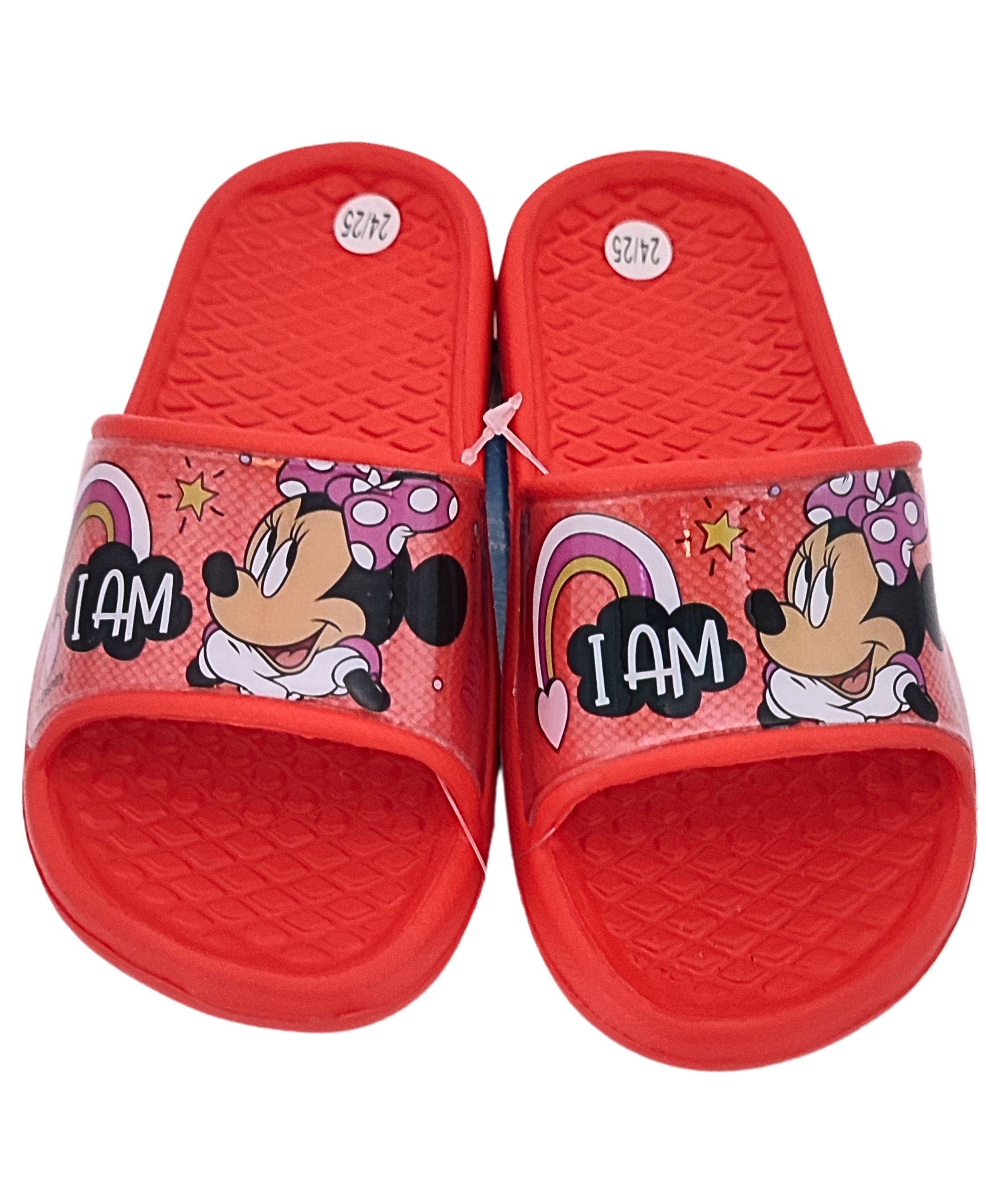 Disney Minnie Mouse Badeschuh (2-tlg) Mädchen Schlappen Sandalen Größe 24 - 31