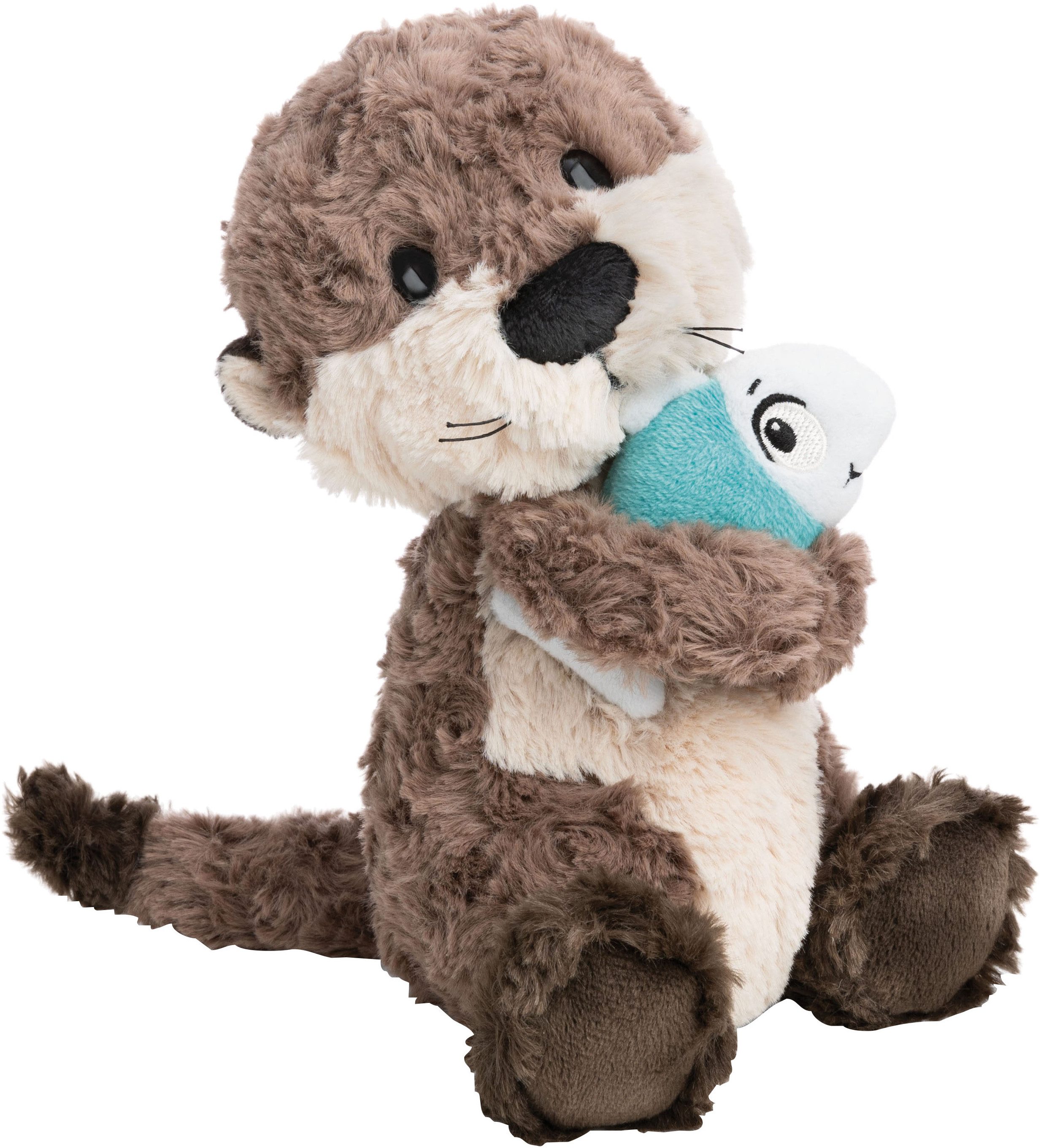 Nici Kuscheltier Otter Oda mit Fisch, 25 cm schlenkernd