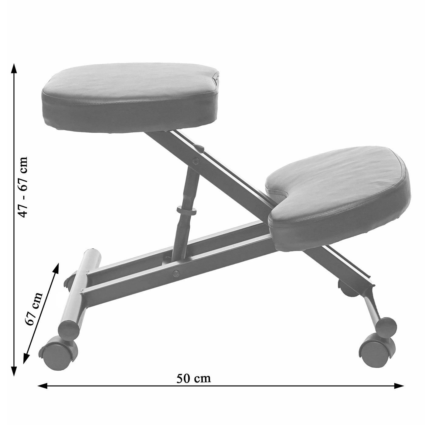 gepolsterte Sitzfläche, Schreibtischstuhl Höhenverstellbare MCW und Knie- Weich MCW-E10, Sitzfläche creme-beige