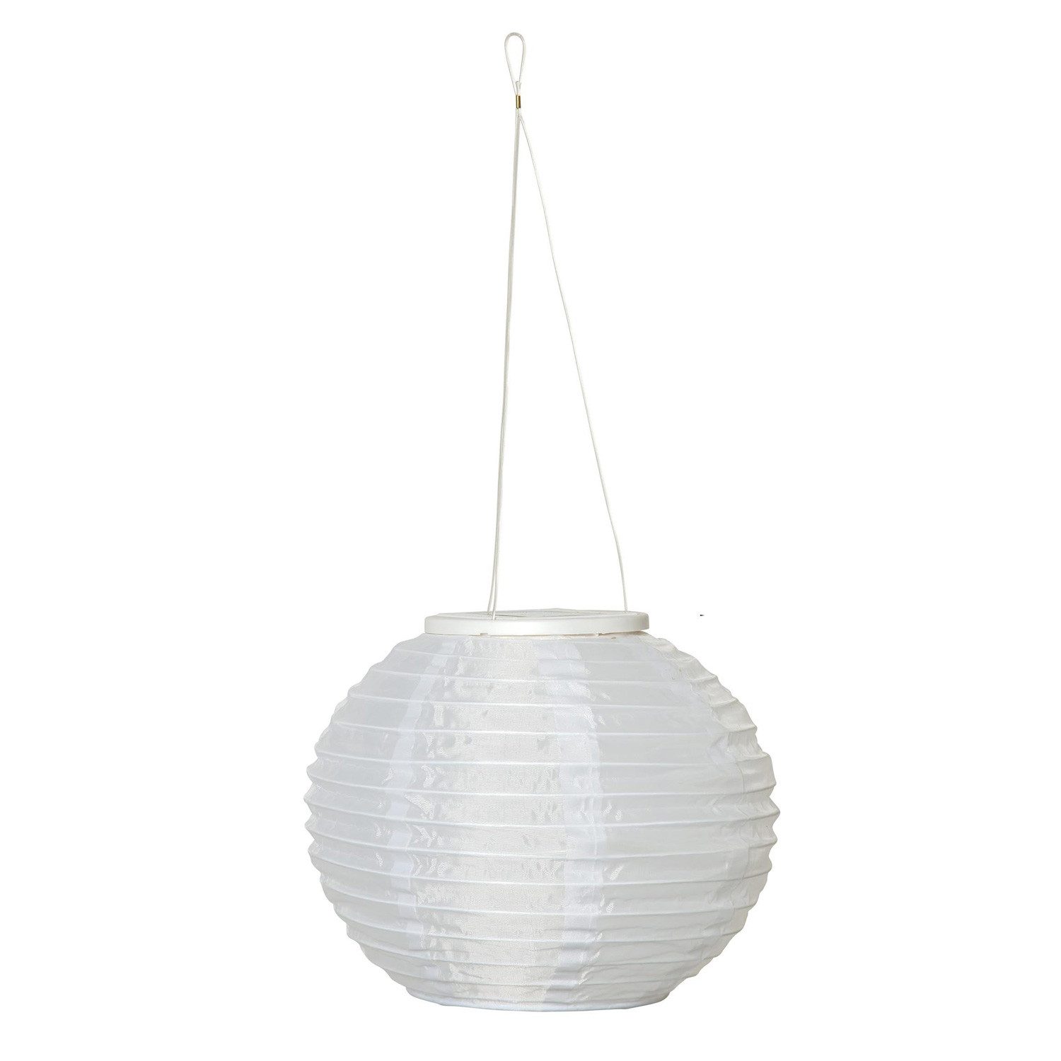 MARELIDA LED Lampion Solar Gartenlampion 25x21cm Party Balkon Terrasse Laterne Sensor weiß, LED Classic, warmweiß (2100K bis 3000K)