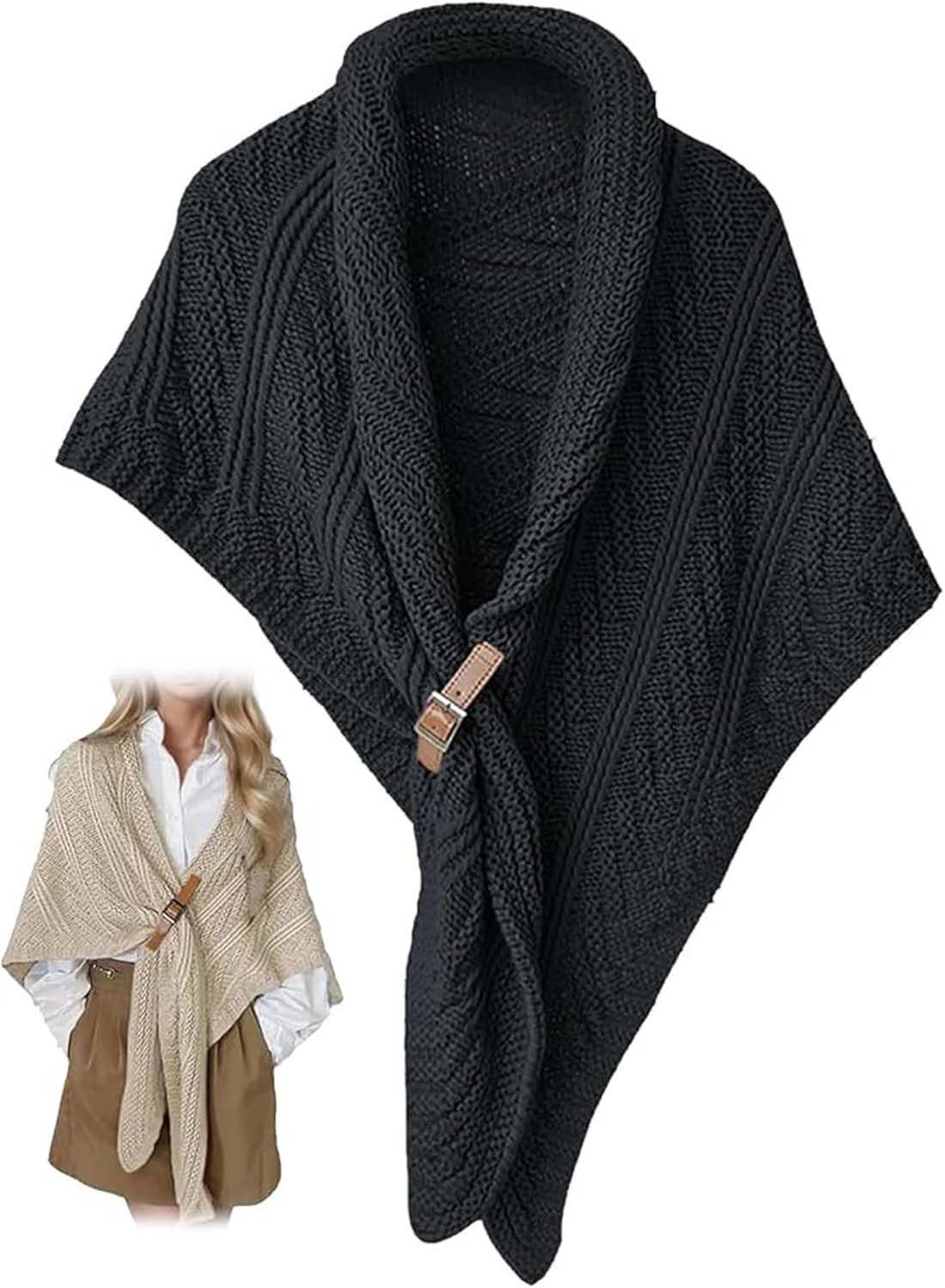 Oemmn Modeschal Damen-Schal, multifunktionaler Dreieckstuch,Poncho, Kopftuch