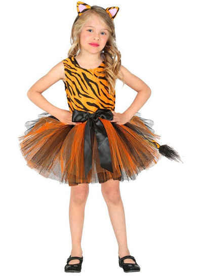 Widdmann Kostüm Kleiner Tiger, Süßes Tutukleid mit Tigermuster und passendem Haarreif