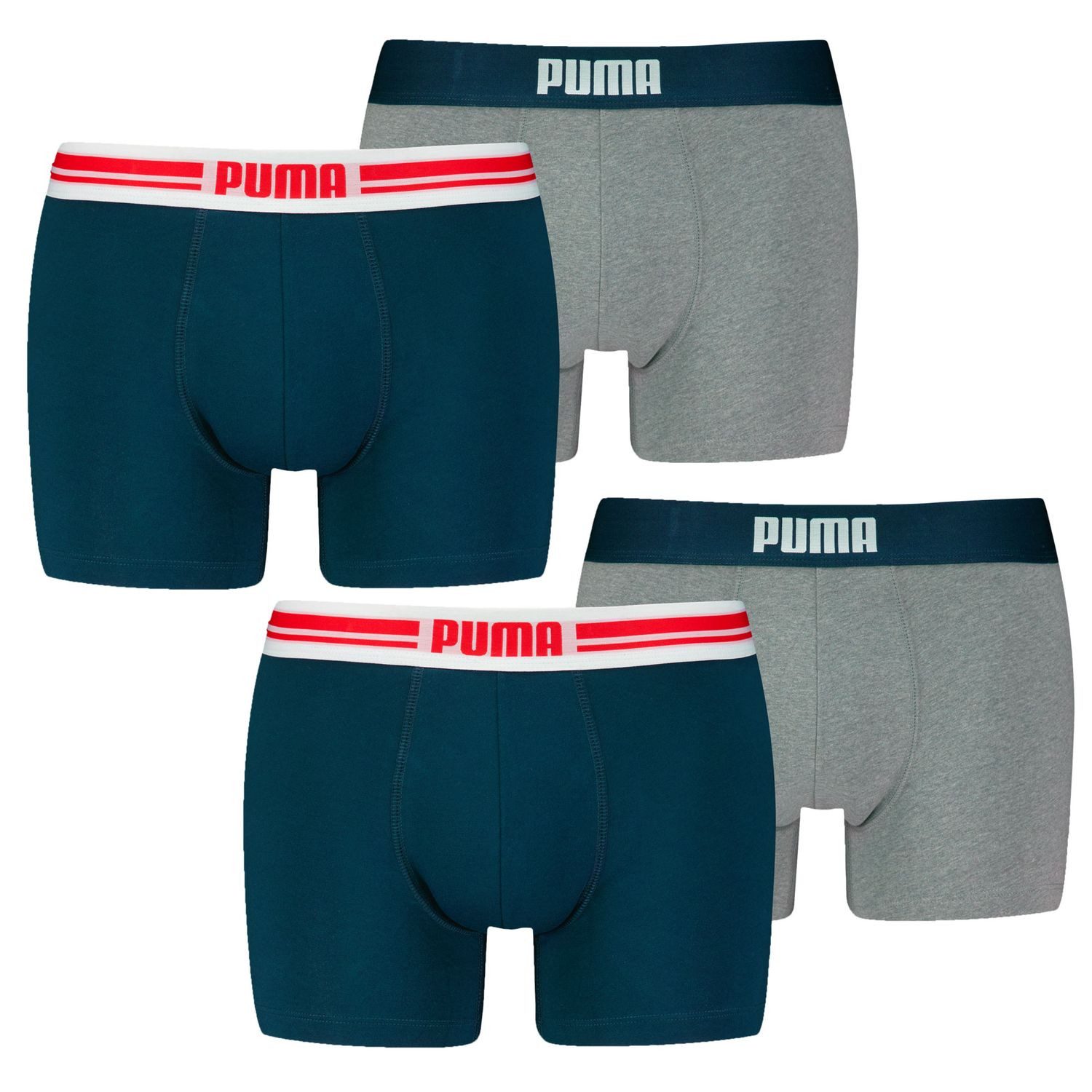 PUMA BODYWEAR Боксерські чоловічі труси, боксерки Everyday Bodywear (4-St) Boxers Placed Logo, Webgummibund