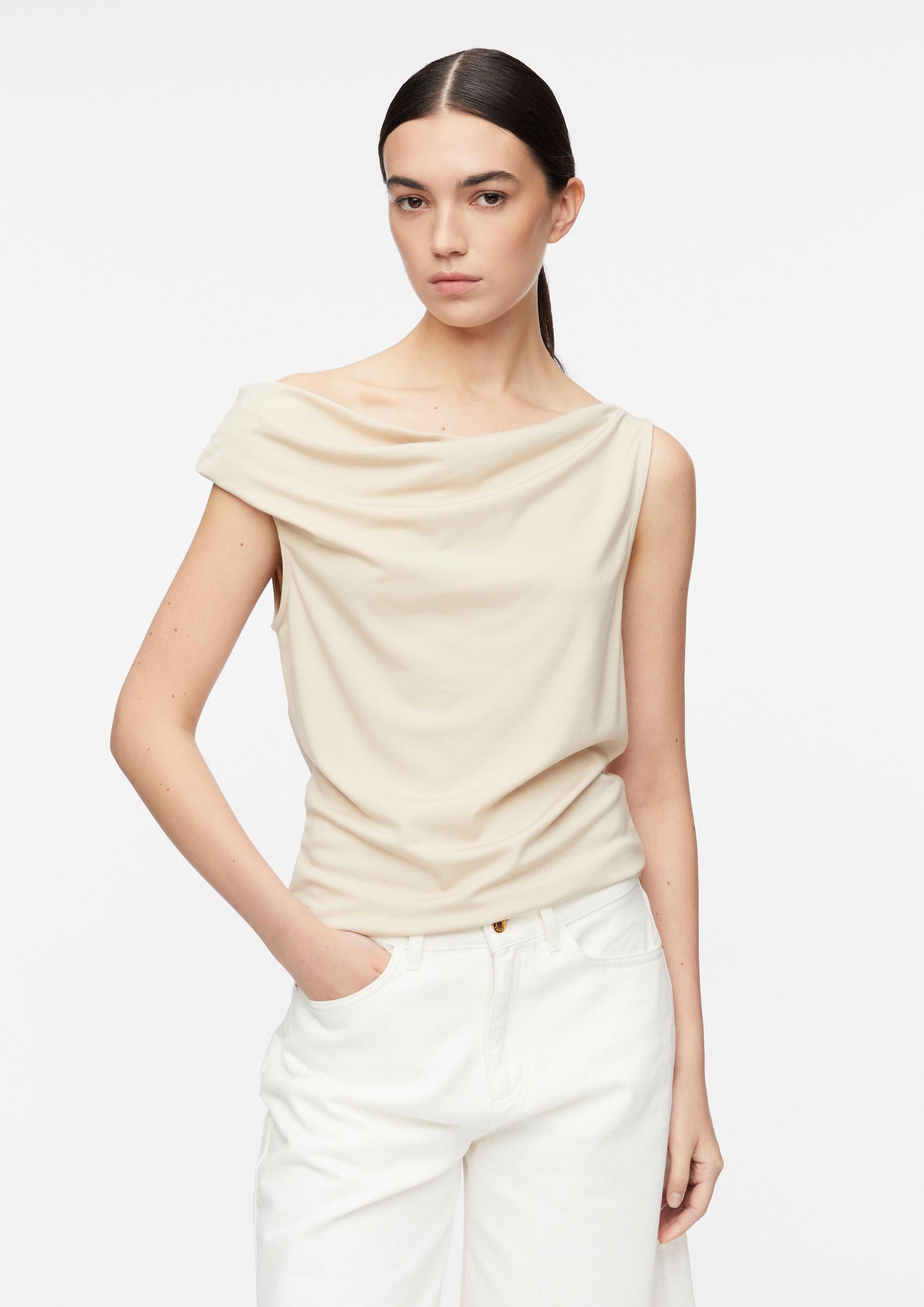 comma Muskelshirt T-Shirt Top mit asymmetrischer Schulter