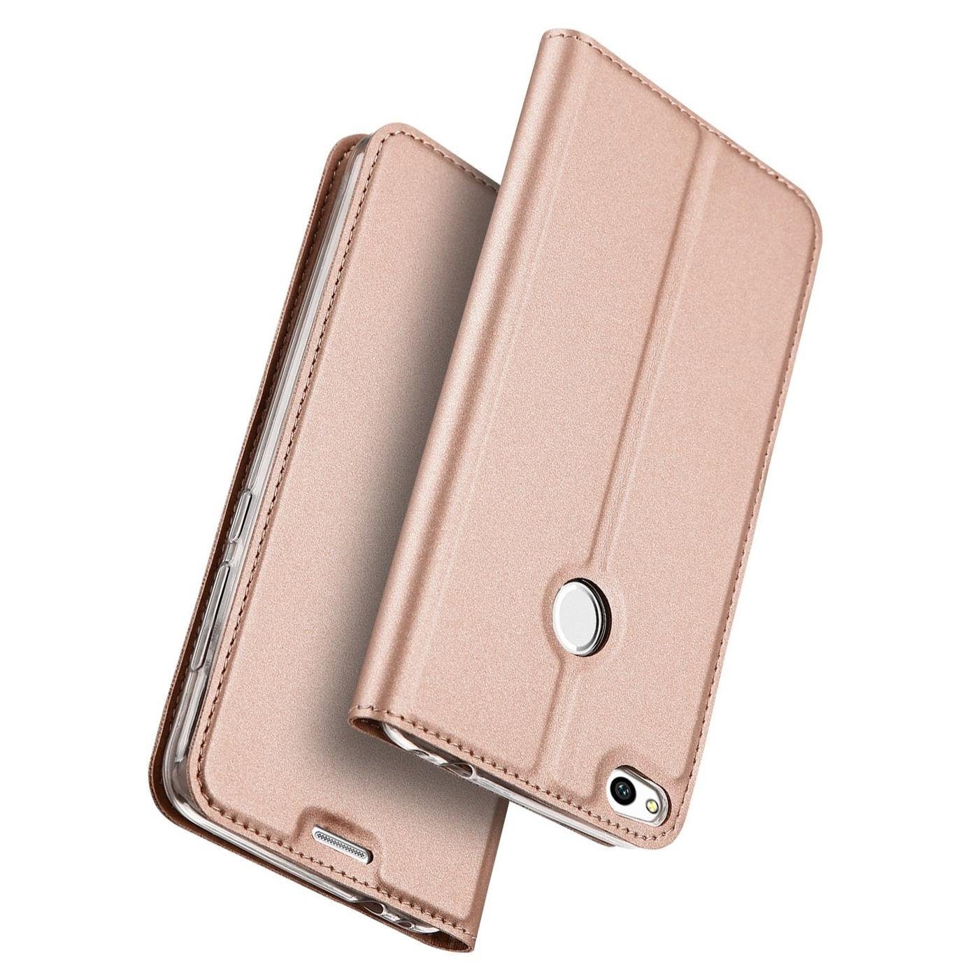 CoolGadget Handyhülle Magnet Case Handy Tasche für Huawei P8 Lite 2017 5,2 Zoll, Hülle Klapphülle Ultra Slim Flip Cover für P8 Lite 2017 Schutzhülle