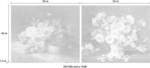 DELAVITA Bild »BURES / Blumen in Vase / Rosenstrauch«-Otto