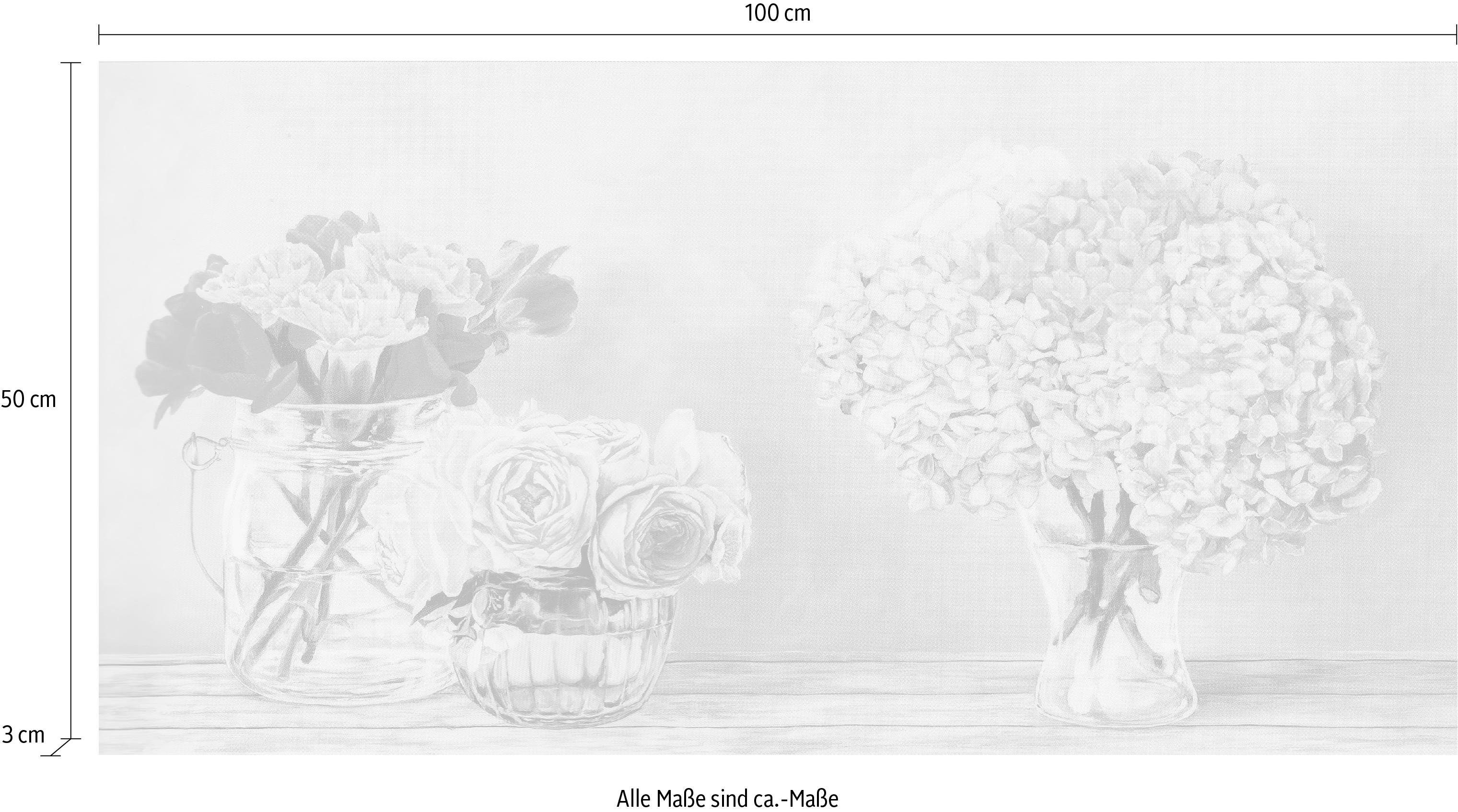 Home affaire Deco-Panel »REMY DELLAL / Fleurs et Vases Blanc«-Otto