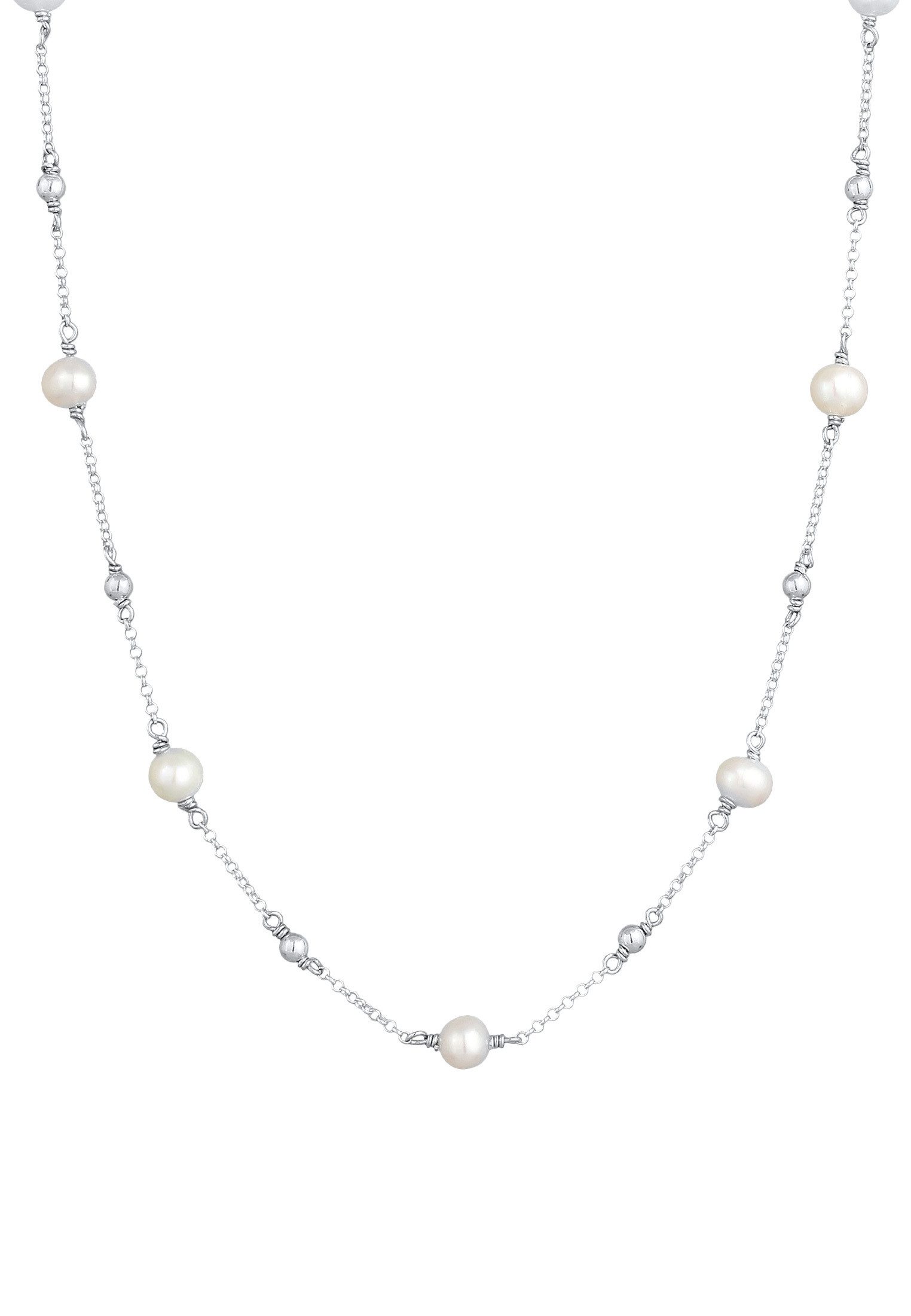 Elli Perlenkette Erbskette Kugeln Süßwasser-Zuchtperlen 925er Silber günstig online kaufen