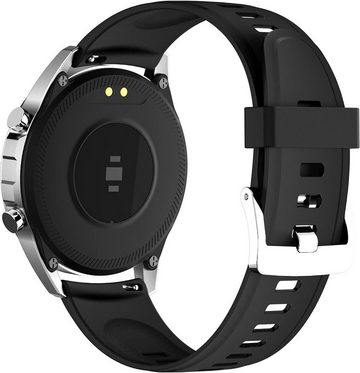 DCU Tecnologic Smartwatch (1,32 Zoll, Android, iOS), Elegante, Robuster Metalllegierung und Vielseitigen Fitnessfunktionen