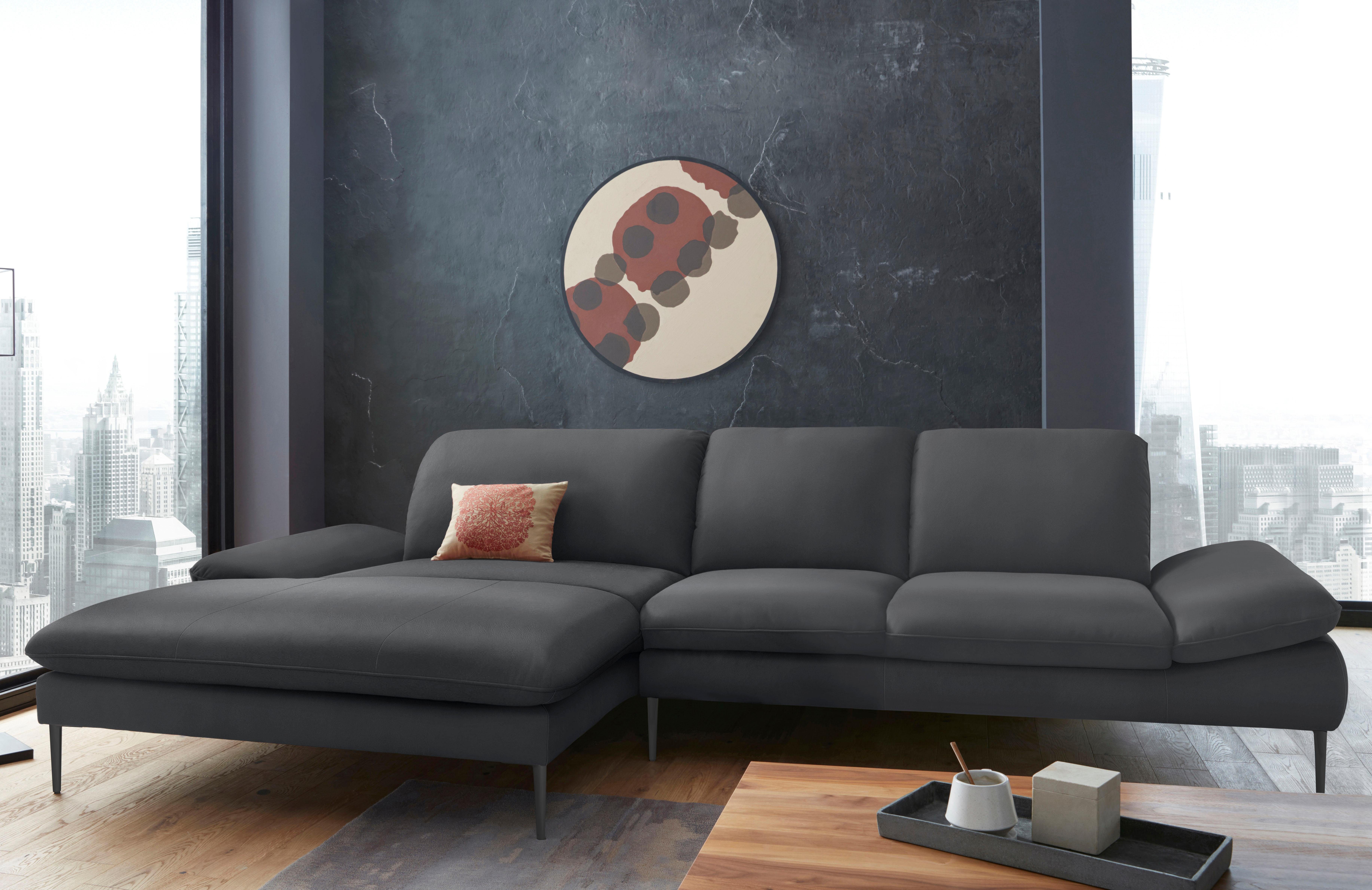 W.SCHILLIG Ecksofa »enjoy&MORE«, mit Sitztiefenverstellung, Füße schwarz  pulverbeschichtet, Breite 340 cm online kaufen | OTTO