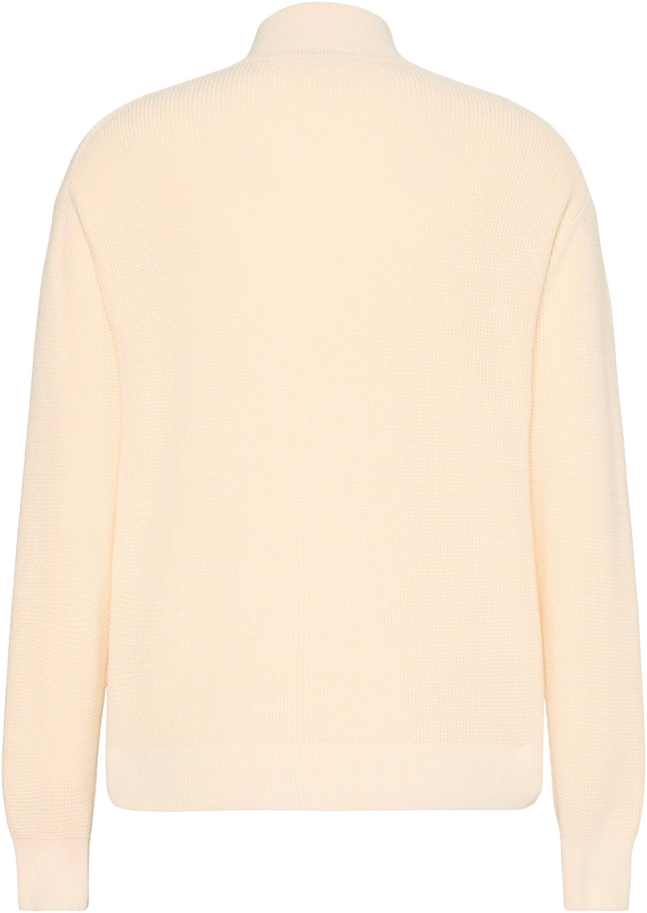 Calvin Klein Jeans Strickpullover Troyerkragen mit Reißverschluss, Regular Fit