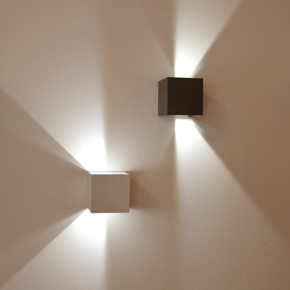 s.luce Ixa Warmweiß LED Weiß, IP44 Außenwandleuchte Wandleuchte