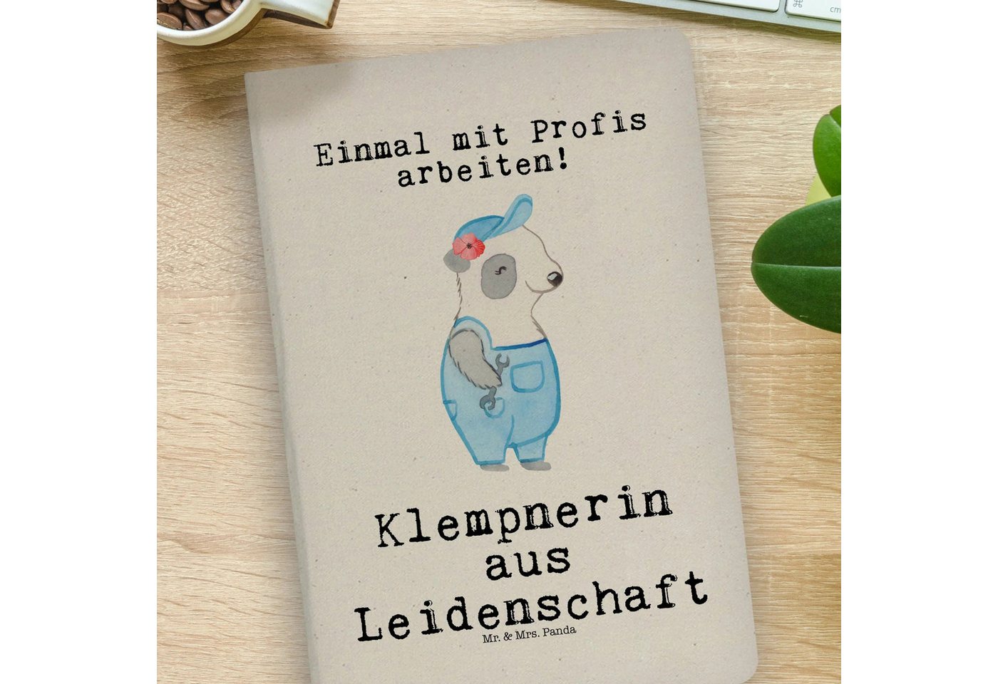 Thumbnail - Mr. & Mrs. Panda Notizbuch Klempnerin Leidenschaft - Transparent - Geschenk, Meisterin, Heimwerk Mr. & Mrs. Panda, Bezau...