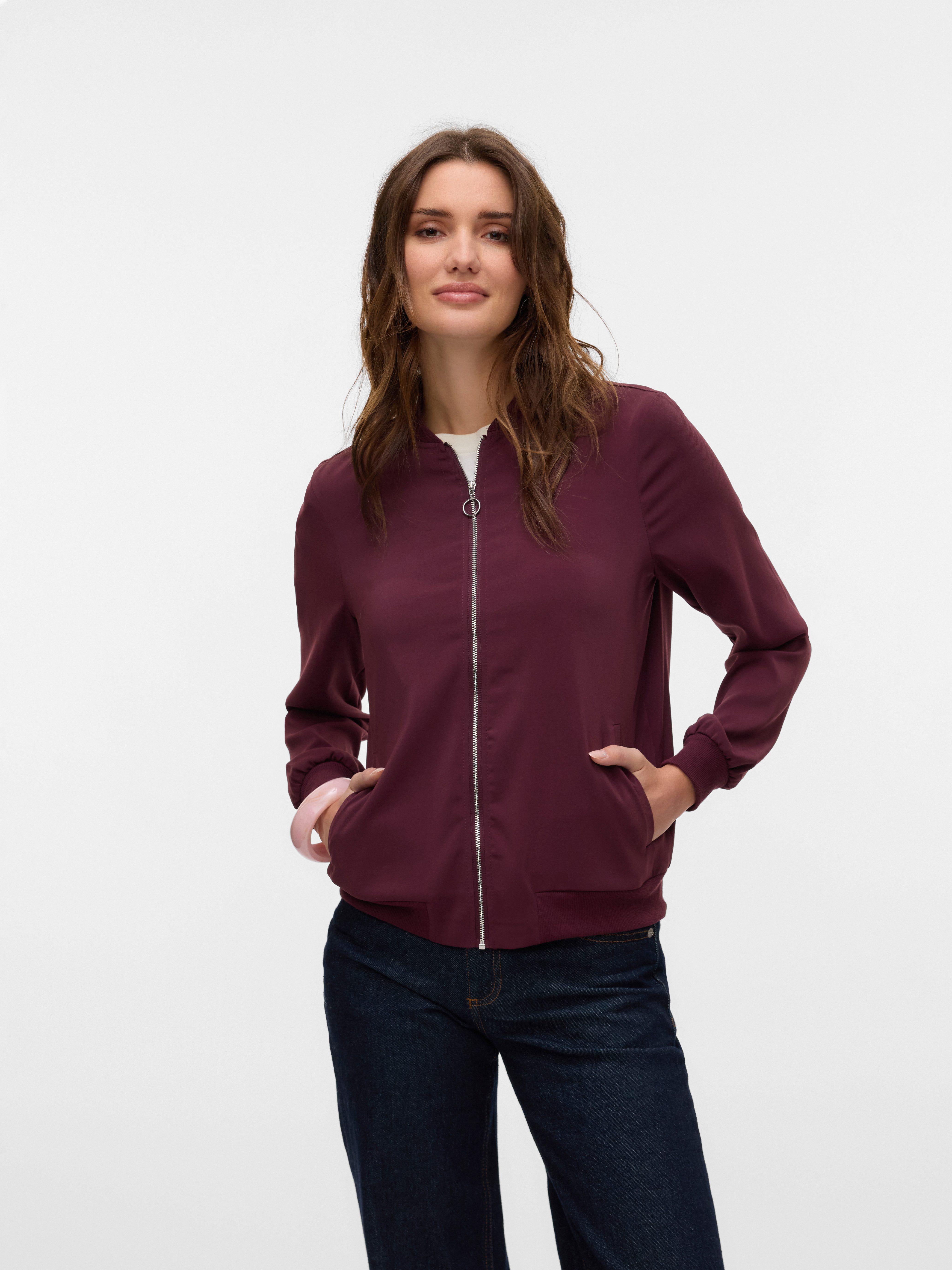Vero Moda Bomberjacke VMCOCO L/S BOMBER NOOS in modisch kurzer Form, mit St günstig online kaufen
