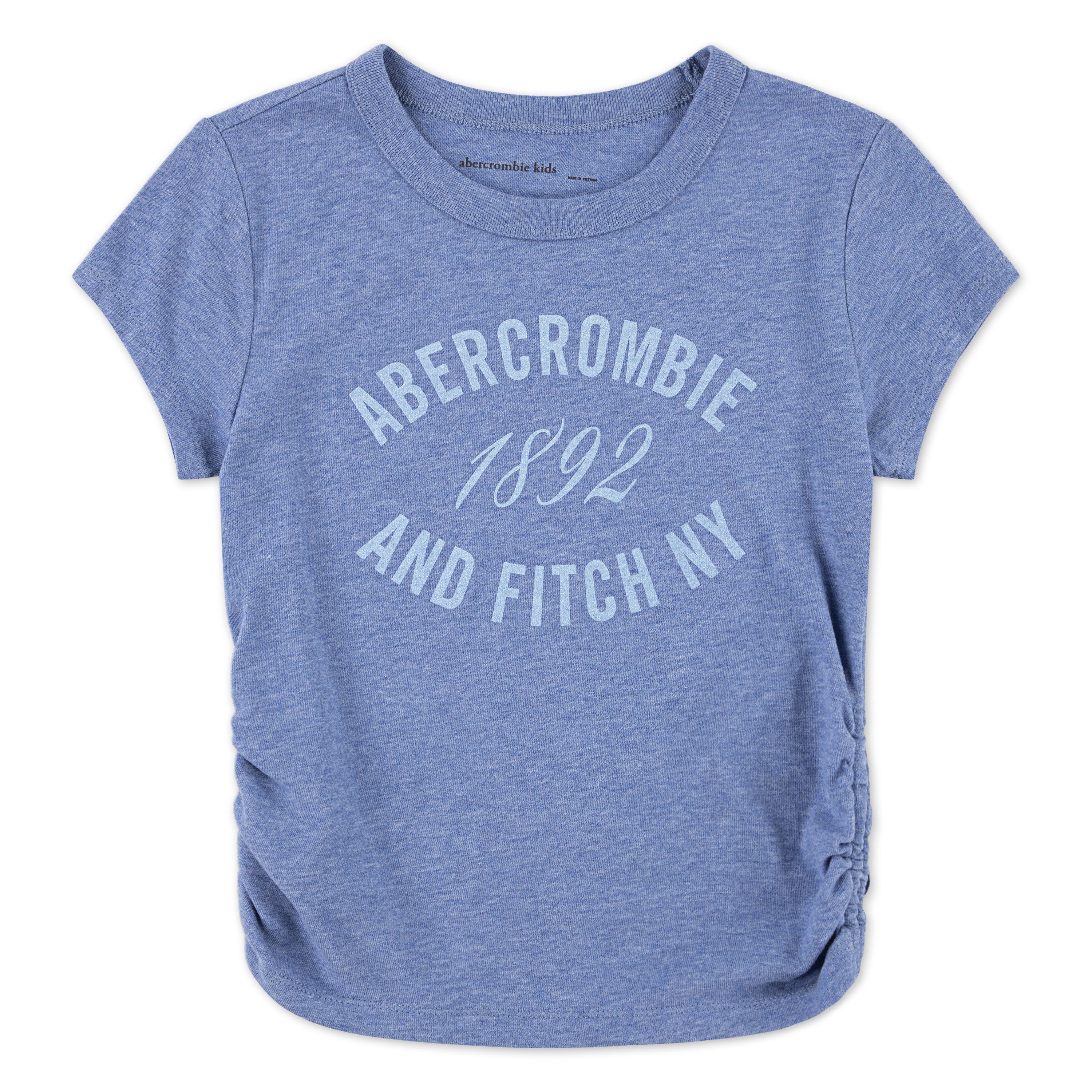 Abercrombie Kids T-Shirt AFG ANF 1892 RUCHED TEE mit Print und Raffung, for girls