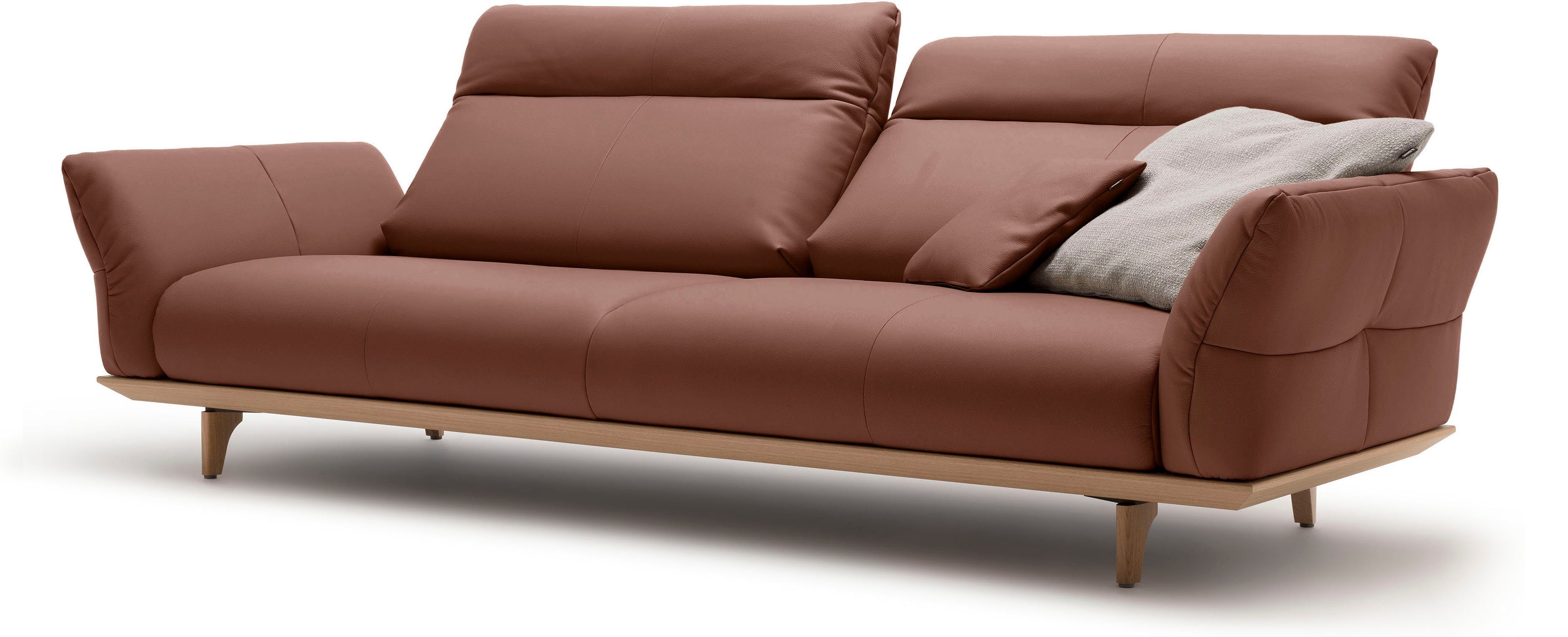 hülsta sofa 4-Sitzer hs.460, Sockel Eiche cm in natur, Eiche, Breite Füße 248
