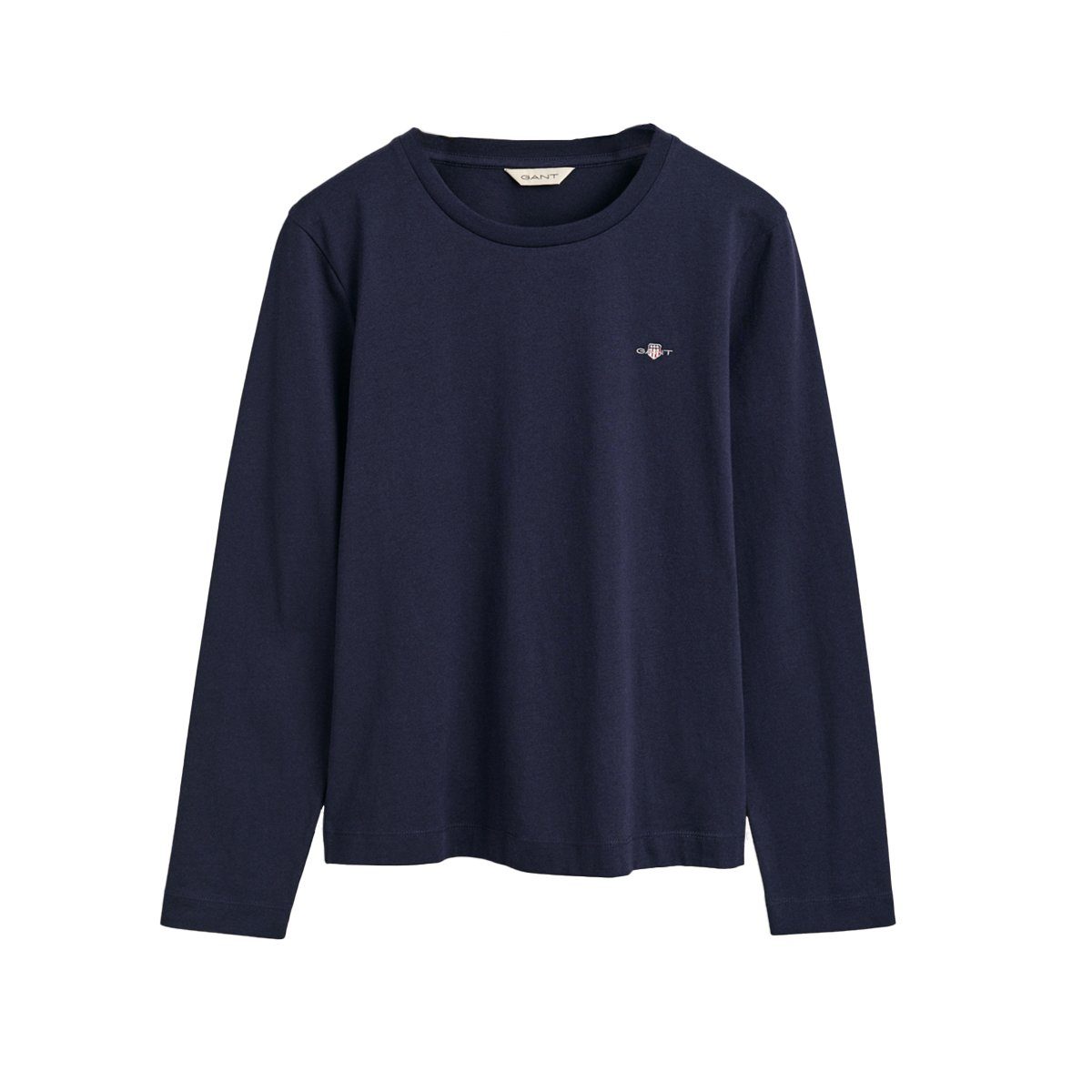 Gant Langarmshirt 4200748 Damen Langarmshirt Regular Shield LS T-Shirt,  Shirt mit langen Ärmeln