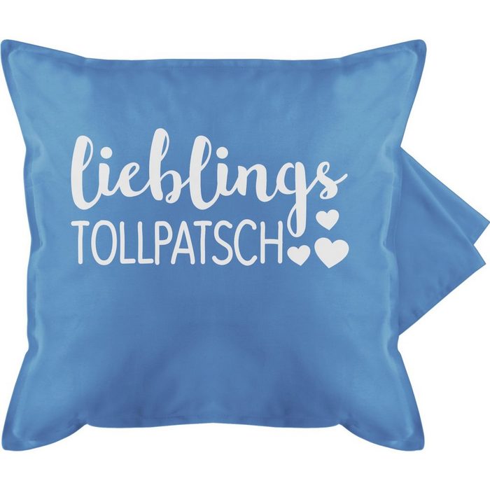 Kissenbezug Lieblings Tollpatsch - weiß - Deko-Kissen mit Spruch - Bedruckte Kissenhülle Kissen ohne Füllung Shirtracer (1 Stück)