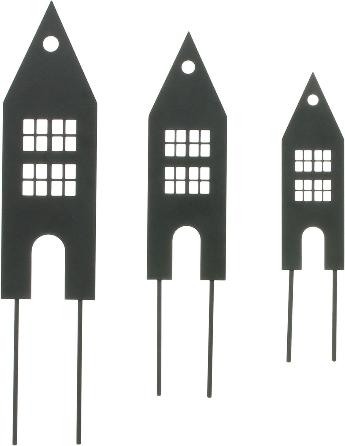 Dekoleidenschaft Gartenstecker "Haus" aus Metall, mattschwarz, günstig online kaufen