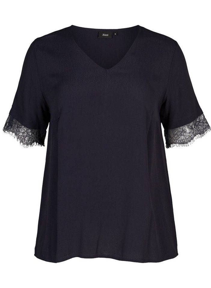 Zizzi Spitzenbluse Damen Große Größen Bluse Elegant Kurzarm Blumen Spitze Spitzenbluse Zizzi Spitzenbluse Damen Große Größen Bluse Elegant Kurzarm Blumen Spitze Spitzenbluse