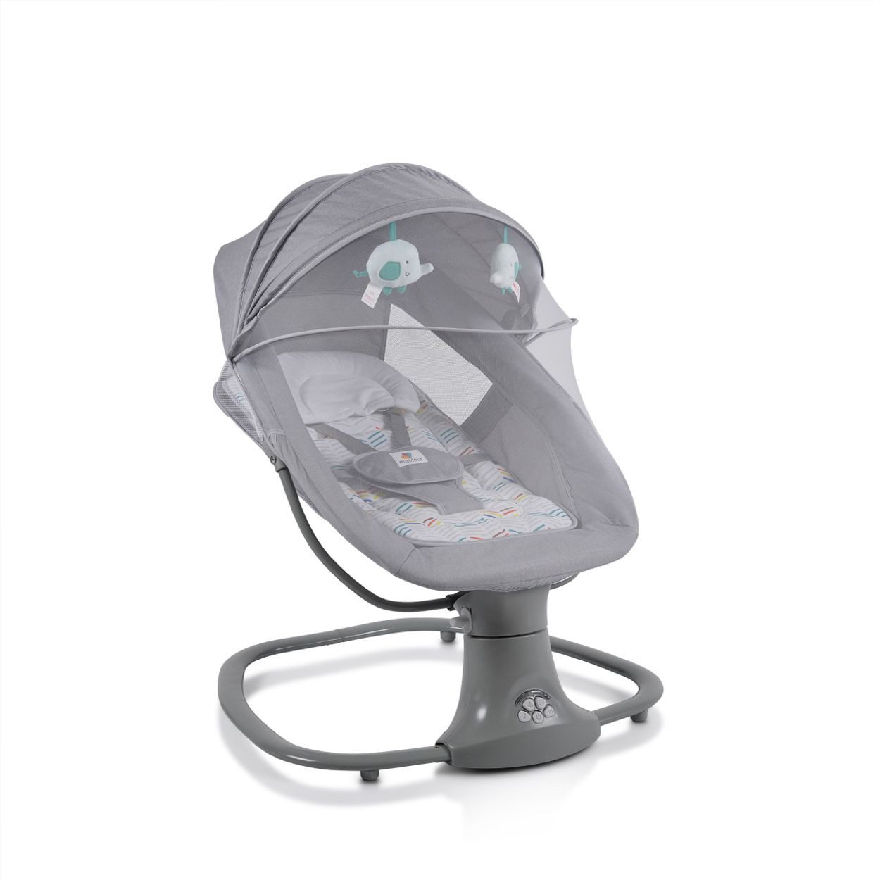 Moni Babywippe Axel 3 in1, Bluetooth, 5 Schaukelgeschwindigkeiten, Moskitonetz, 5-Punkt-Gurt