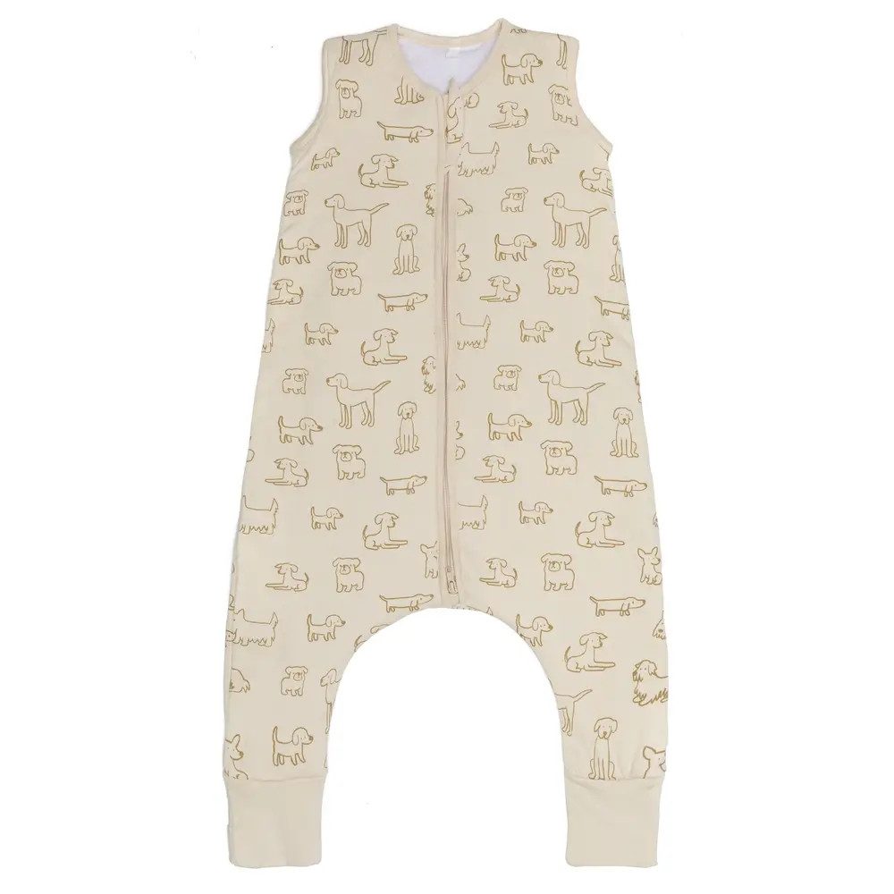 Fillikid Babyschlafsack Schlafsack mit Beinen & Antislip Gr. 104 Hund beige, TOG 2,50