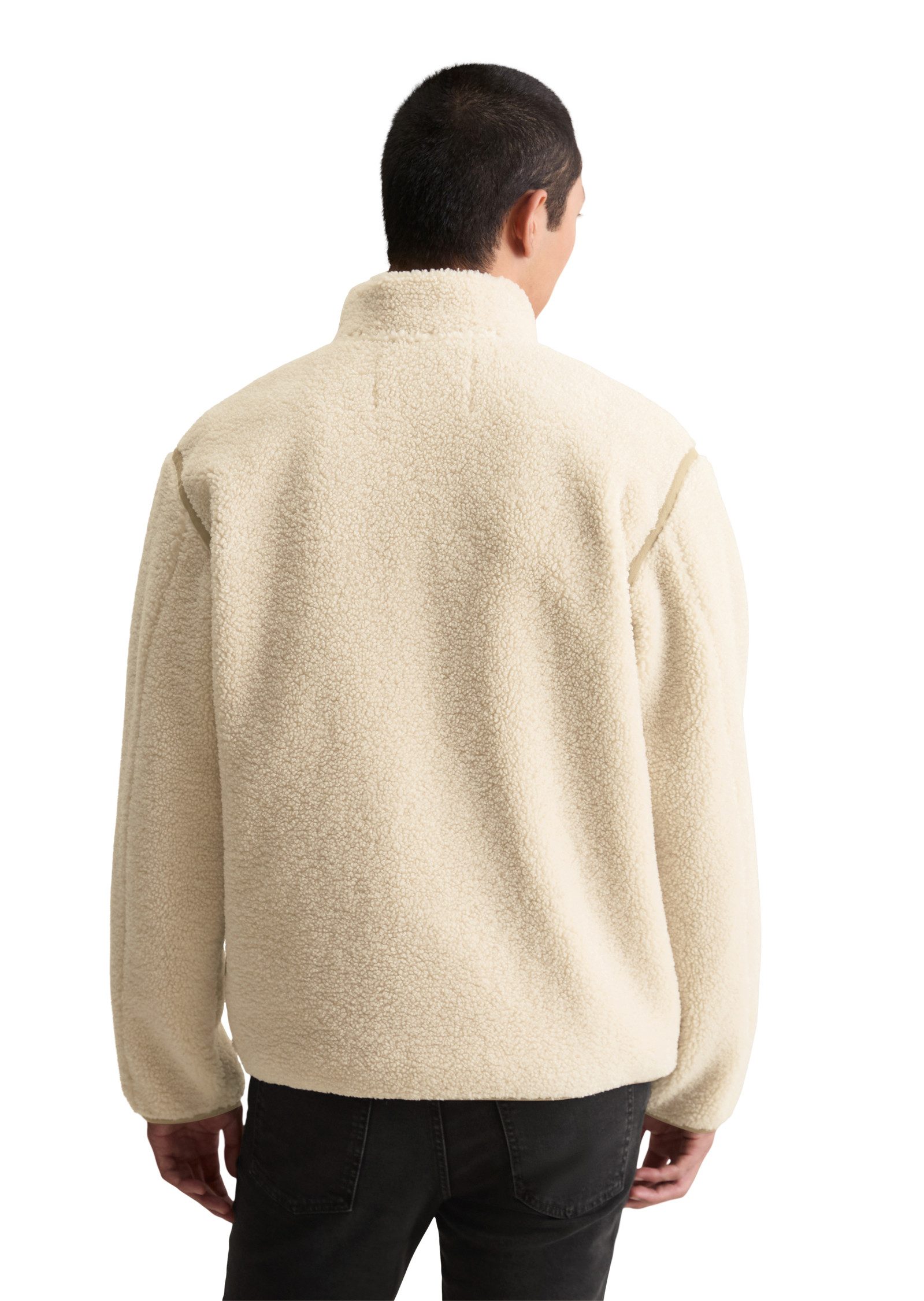 Marc O'Polo DENIM Fleecejacke Teddyjacke regular fit, mit Nylon-Brusttasche günstig online kaufen