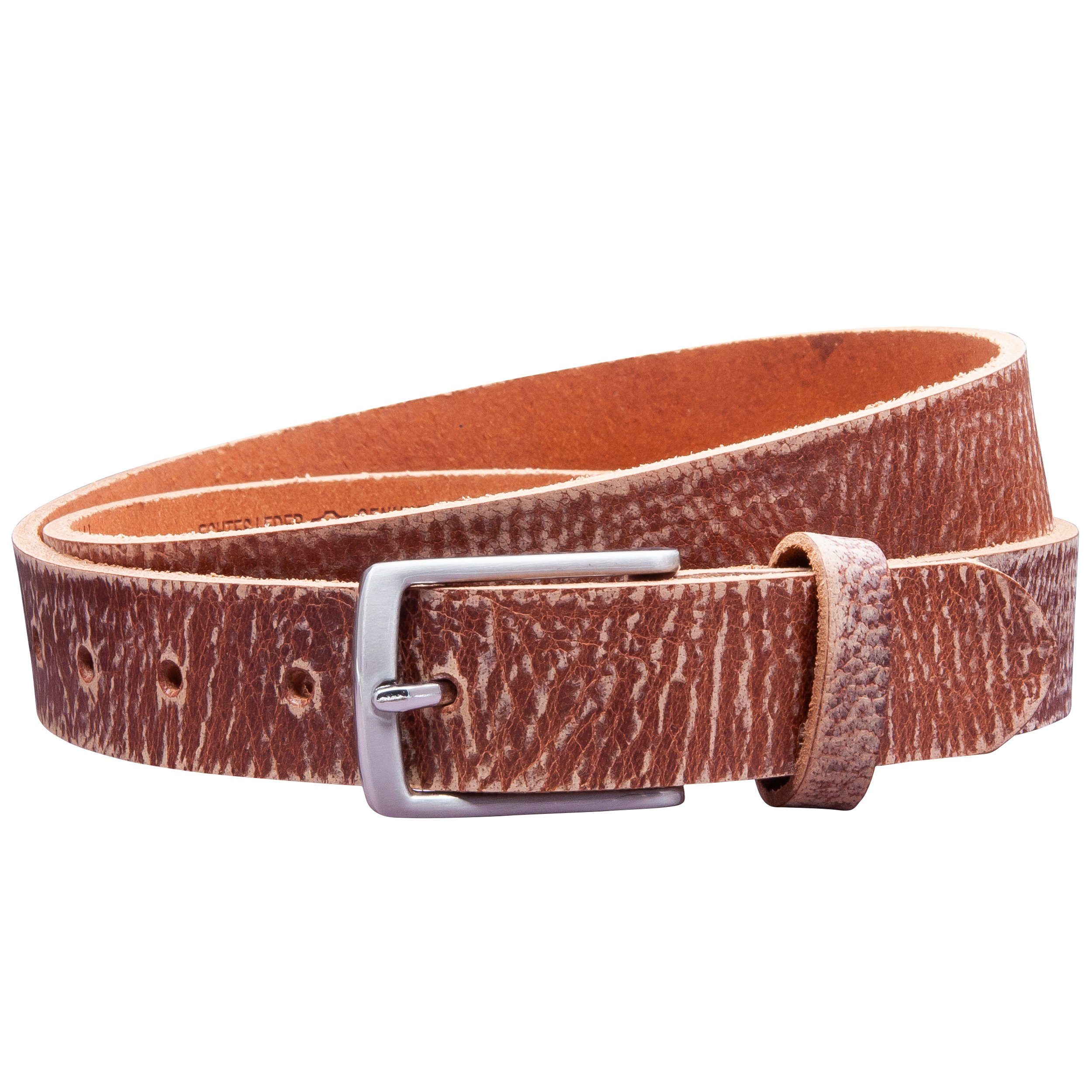 COLOGNEBELT Ledergürtel OM311-GE-Rustikal MADE IN GERMANY, Rustikal Kürzbar, 100 % Echtleder, Aus einem Stück, Unisex