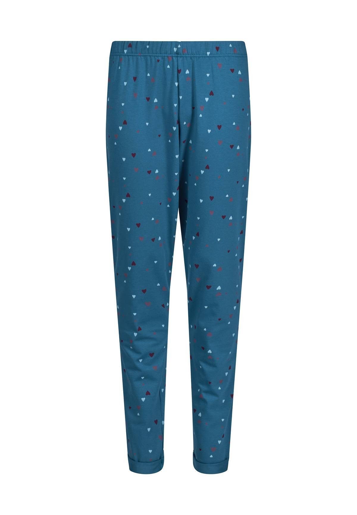 Set Skiny 2-tlg. Schlafanzug Pyjama Mädchen - lang, Kinder, Pink/Blau