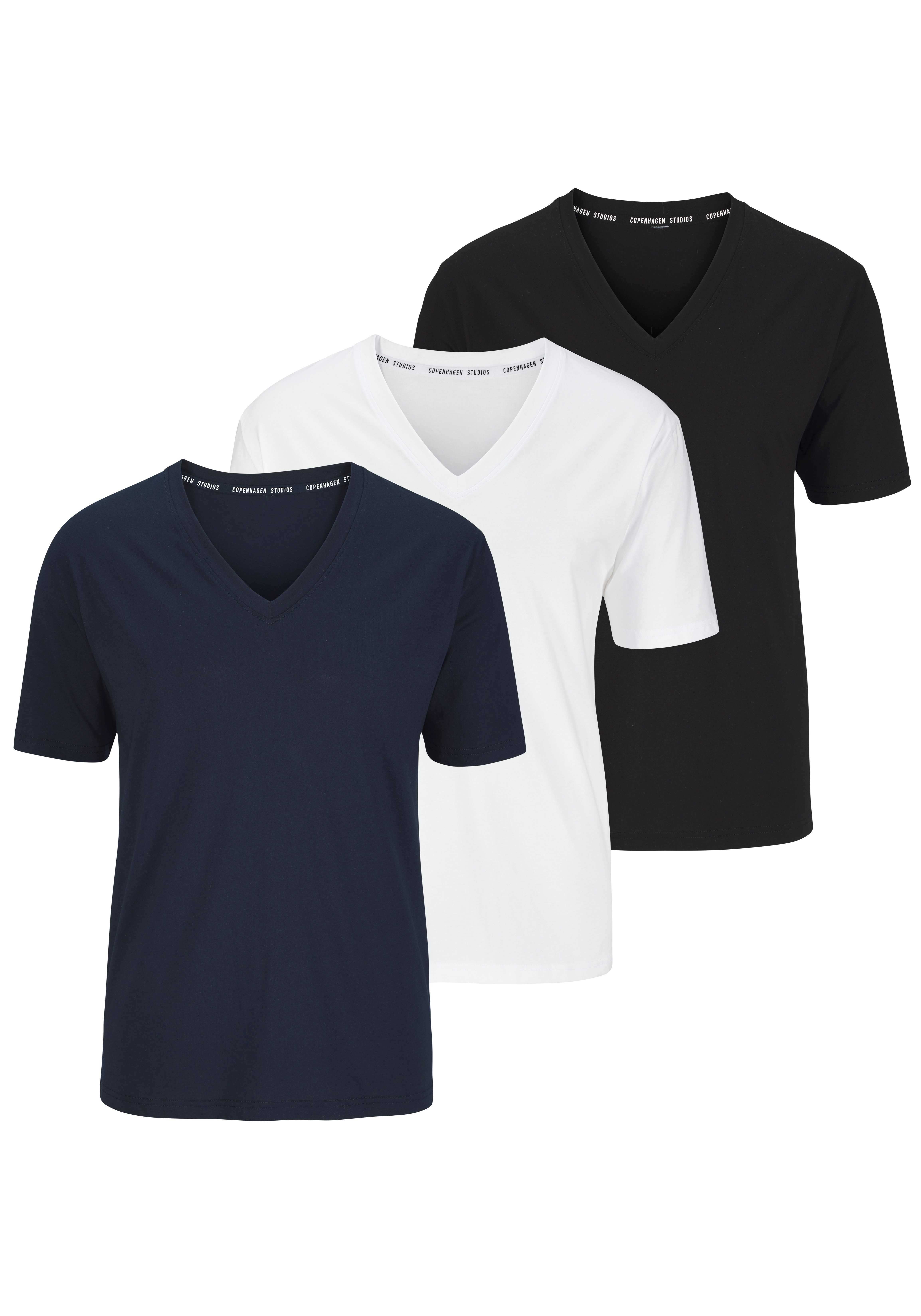 Copenhagen Studios T-Shirt (Packung, 3er-Pack) Unterziehshirt aus hochwertiger Bio-Baumwolle