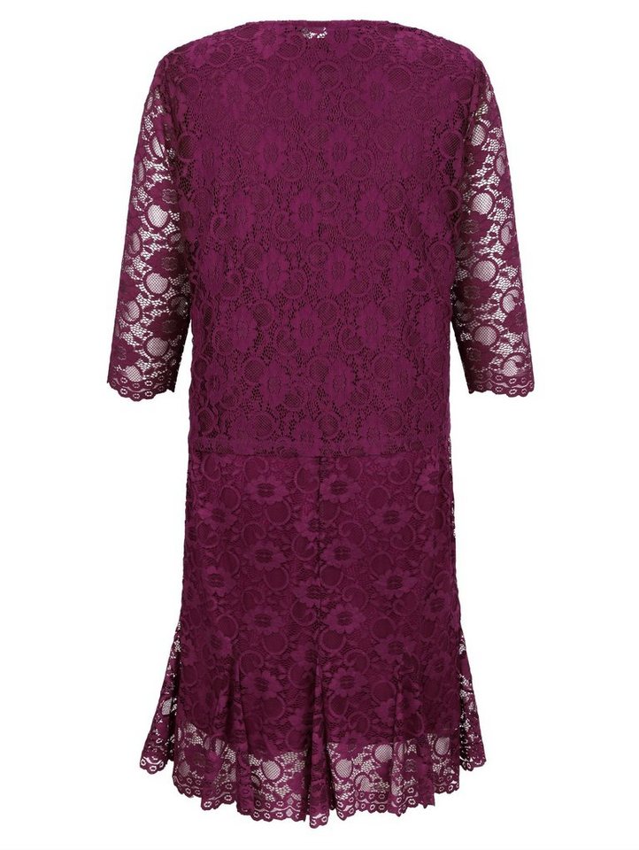 m. collection Set: Spitzenkleid und Bolero in edler Qualität in rosa