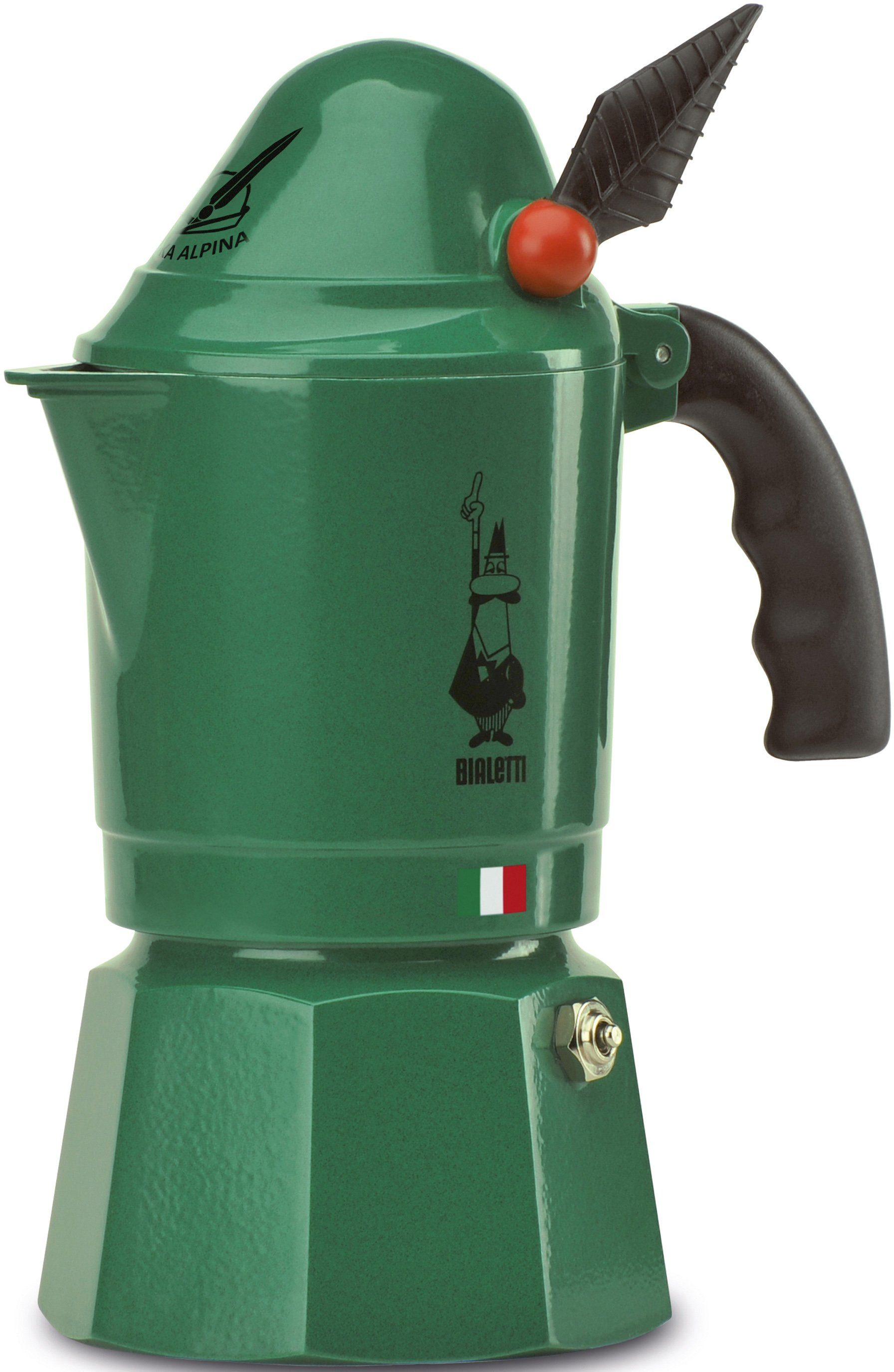 Tassen Alpina, Espressokocher Kaffeekanne, 0,13l Break 3 BIALETTI