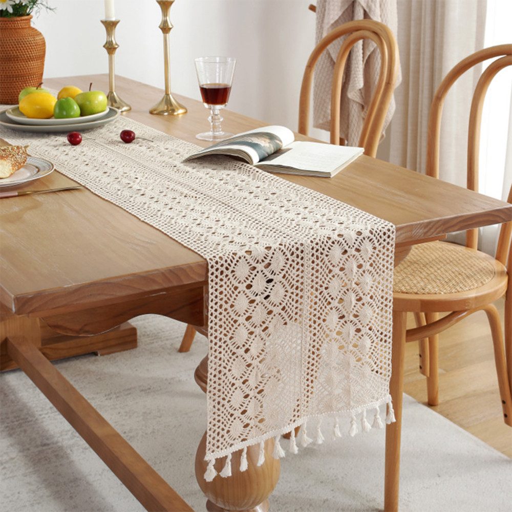 NUODWELL Tischläufer Tischläufer Boho, Hochzeit Tischdecke, günstig online kaufen