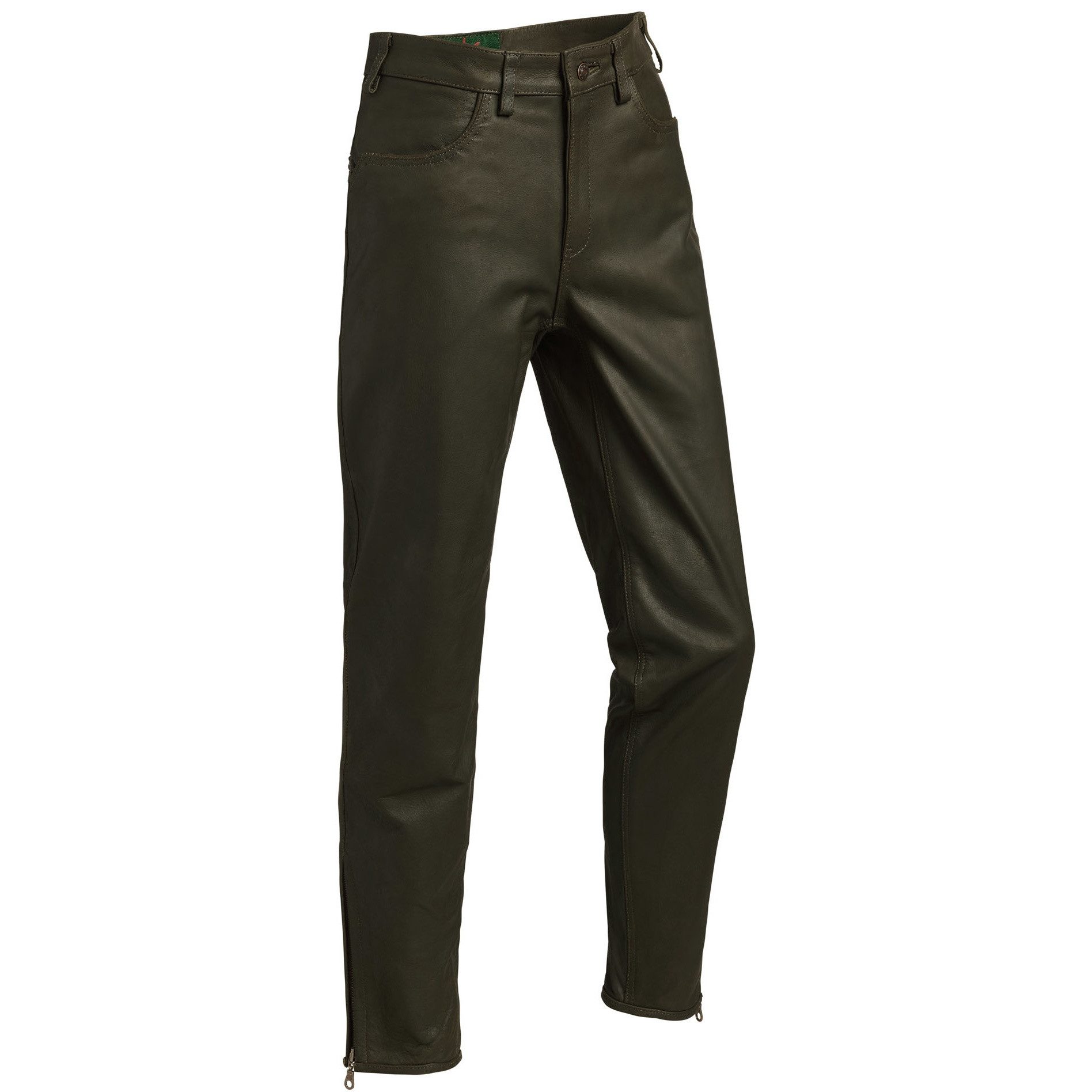 La Chasse® Lederhose Jagd-Lederhose aus Büffelleder (Stiefelhose) Herren strapazierfähig