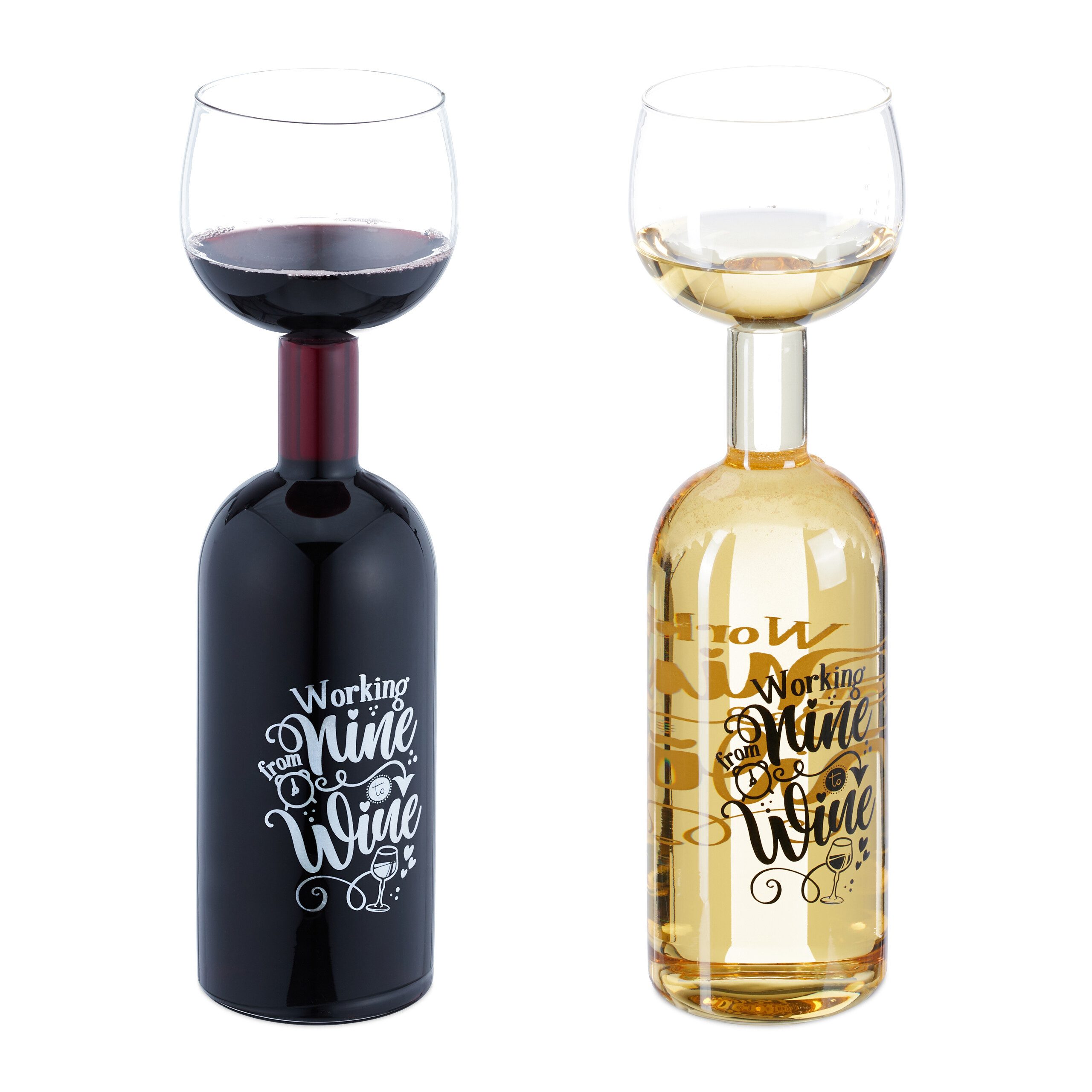 Weinglas Weinflasche mit Glas 750 ml