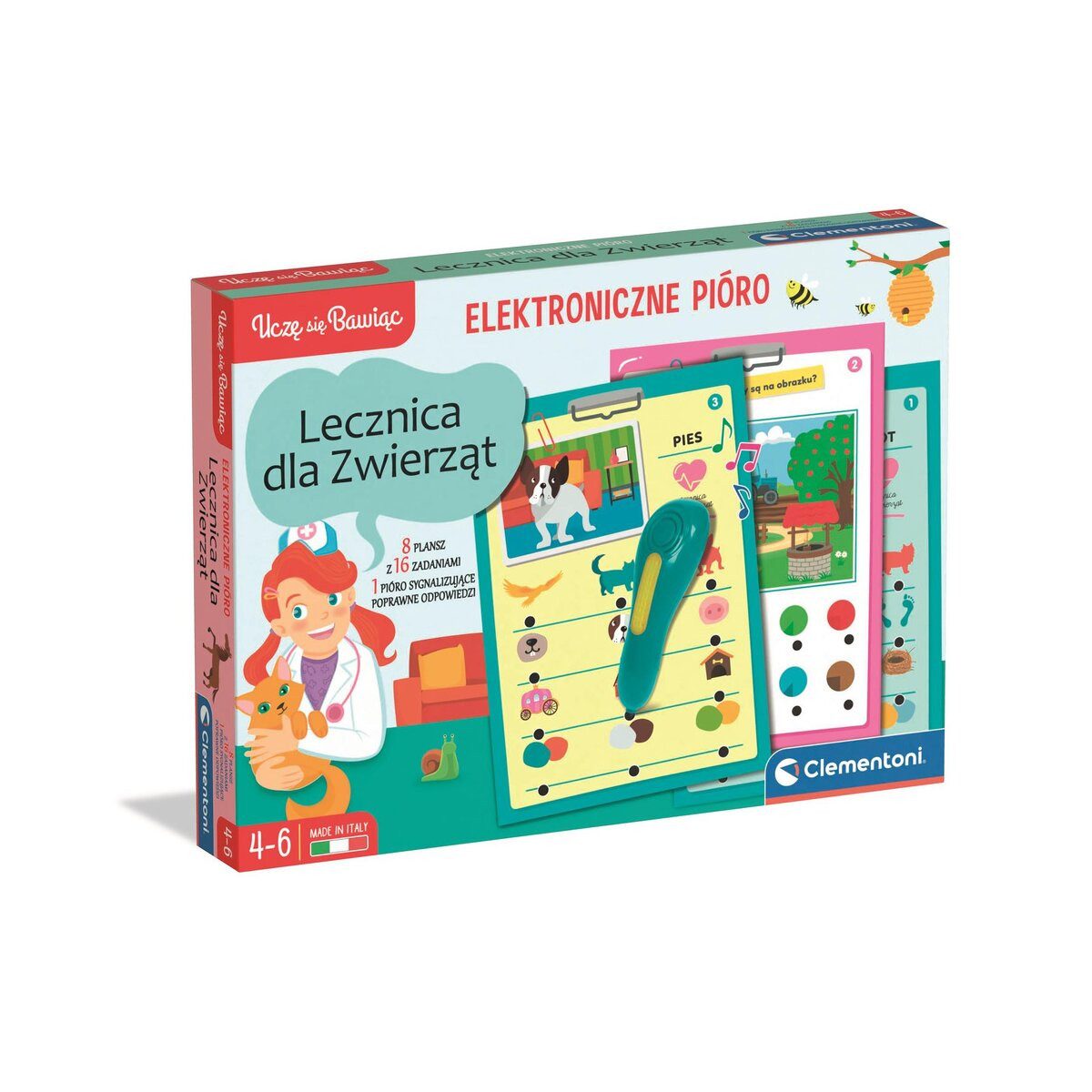 Clementoni® Lernspielzeug Sprechender Stift: 500 Fragen Tierklinik Edition