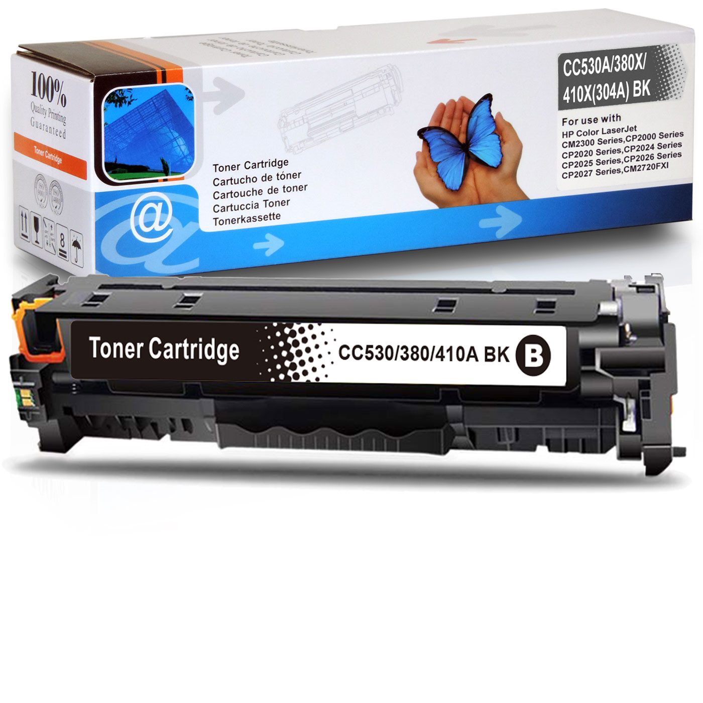 Tonerkartusche Gigao Toner für HP Color LaserJet CP2026 Series BK kompatibel CC530A, (Einzelpatrone, Druckleistung bis ca. 4400 Seiten), DWF