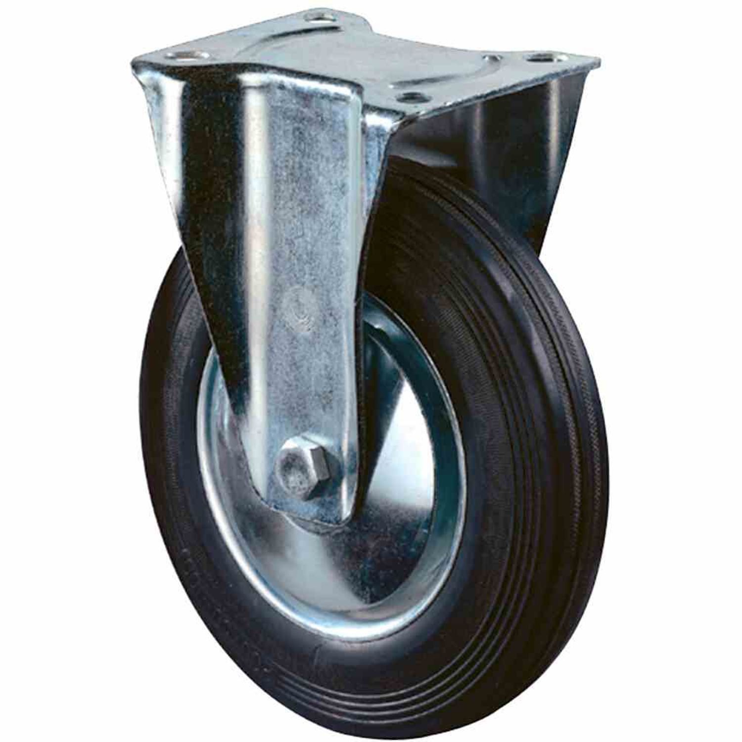 BS Rollen GmbH Möbelrolle Bockrolle Gummi 200mm 138x109mm 205kg Tragkraft Rollen Rolle Lenkrolle