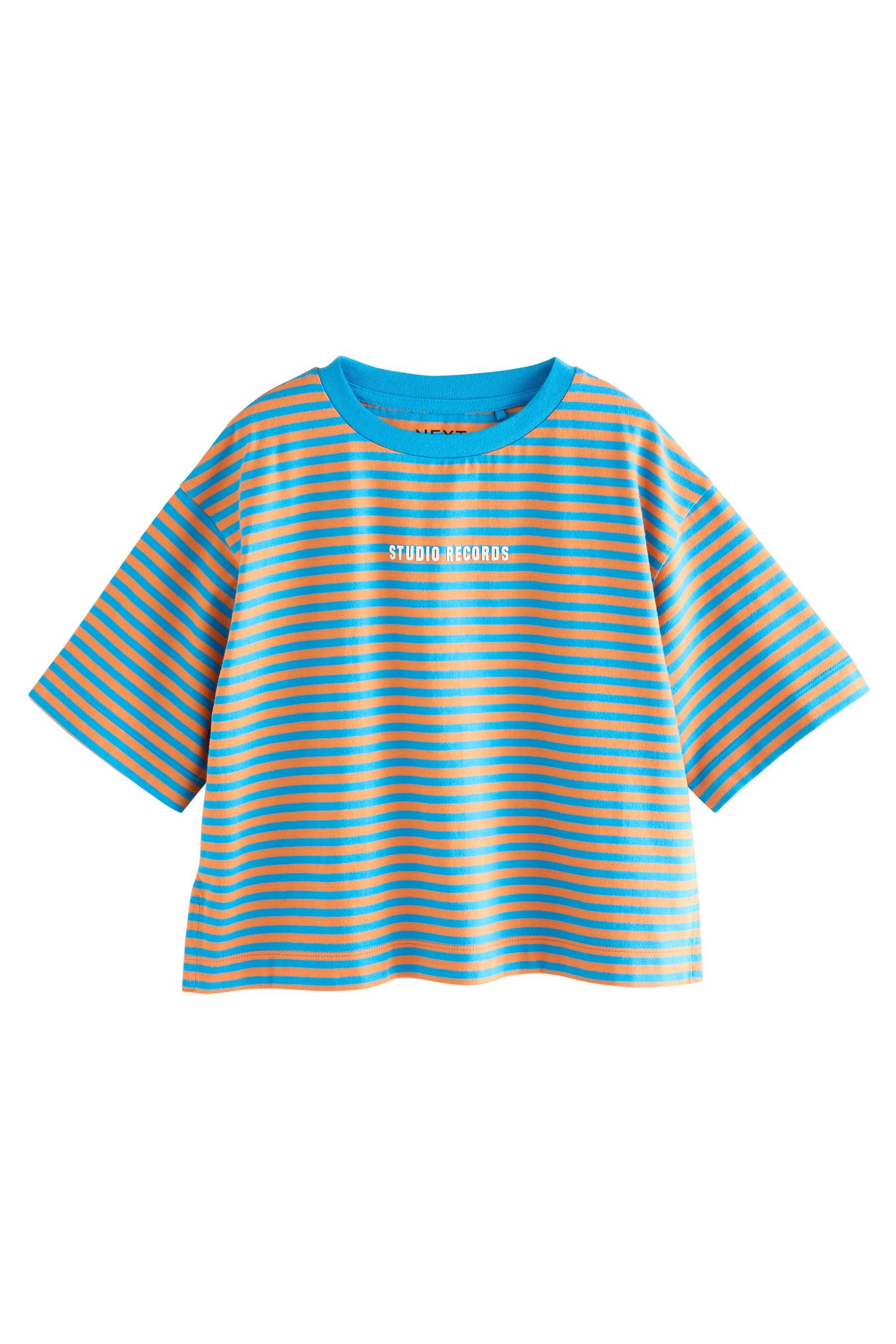 Next T-Shirt Gestreifte Oversized Fit T-Shirts, 4er-Pack (4-tlg)