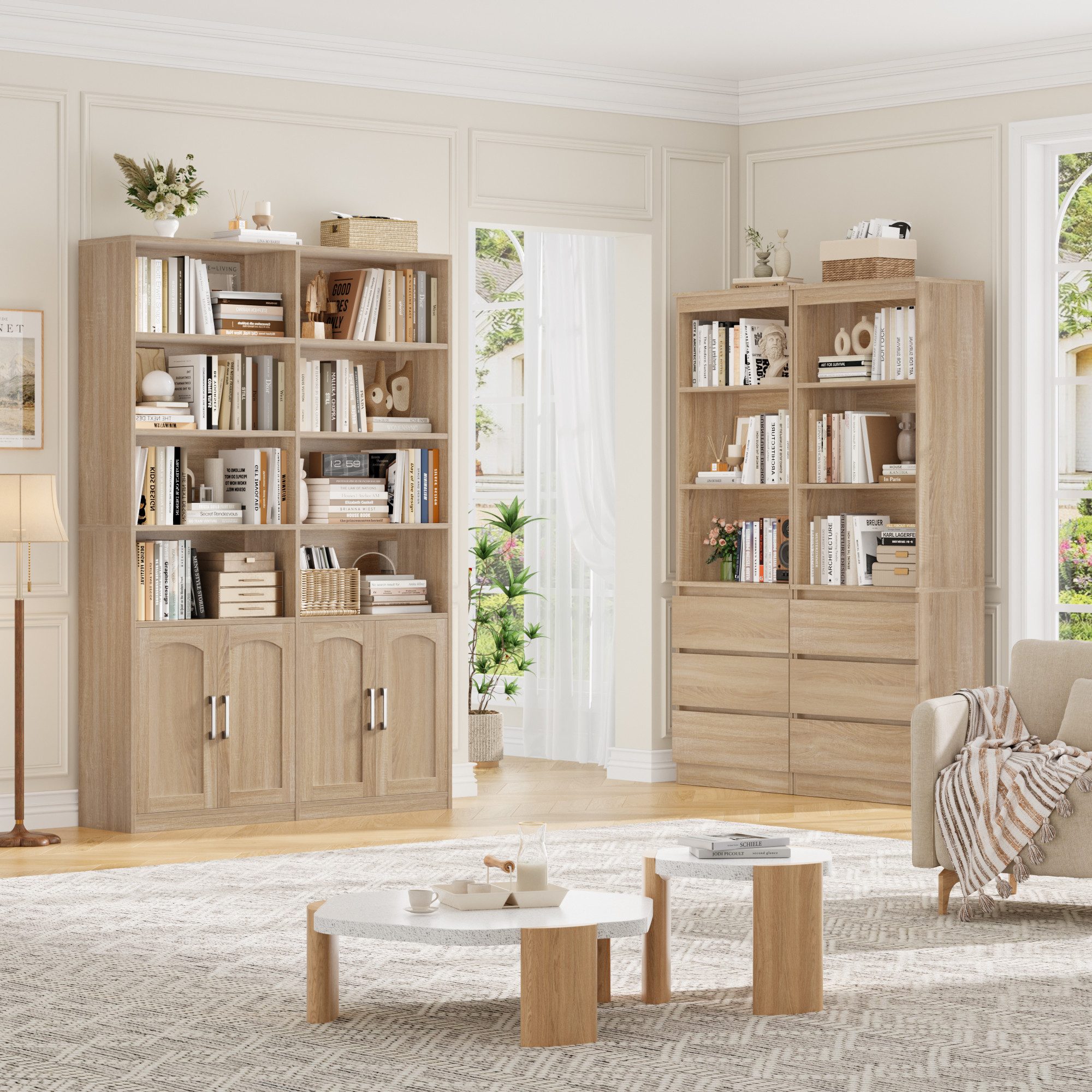 Homfa Bücherregal Standregal Büroregal Bücherschrank, mit 8 offenen Fächern günstig online kaufen