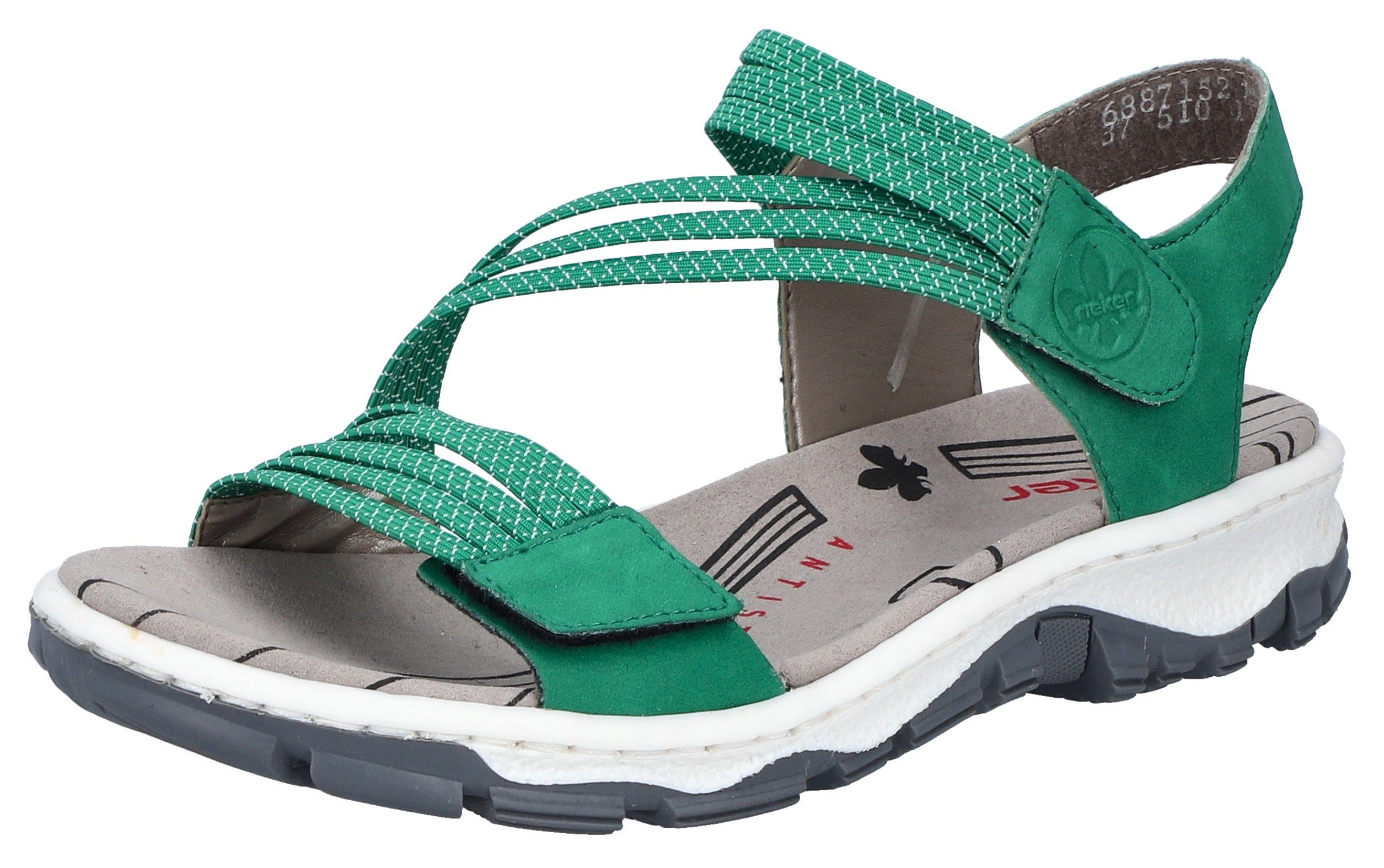 Rieker Riemchensandale, Sommerschuh, Sandalette, Klettschuh, in sportiver Optik