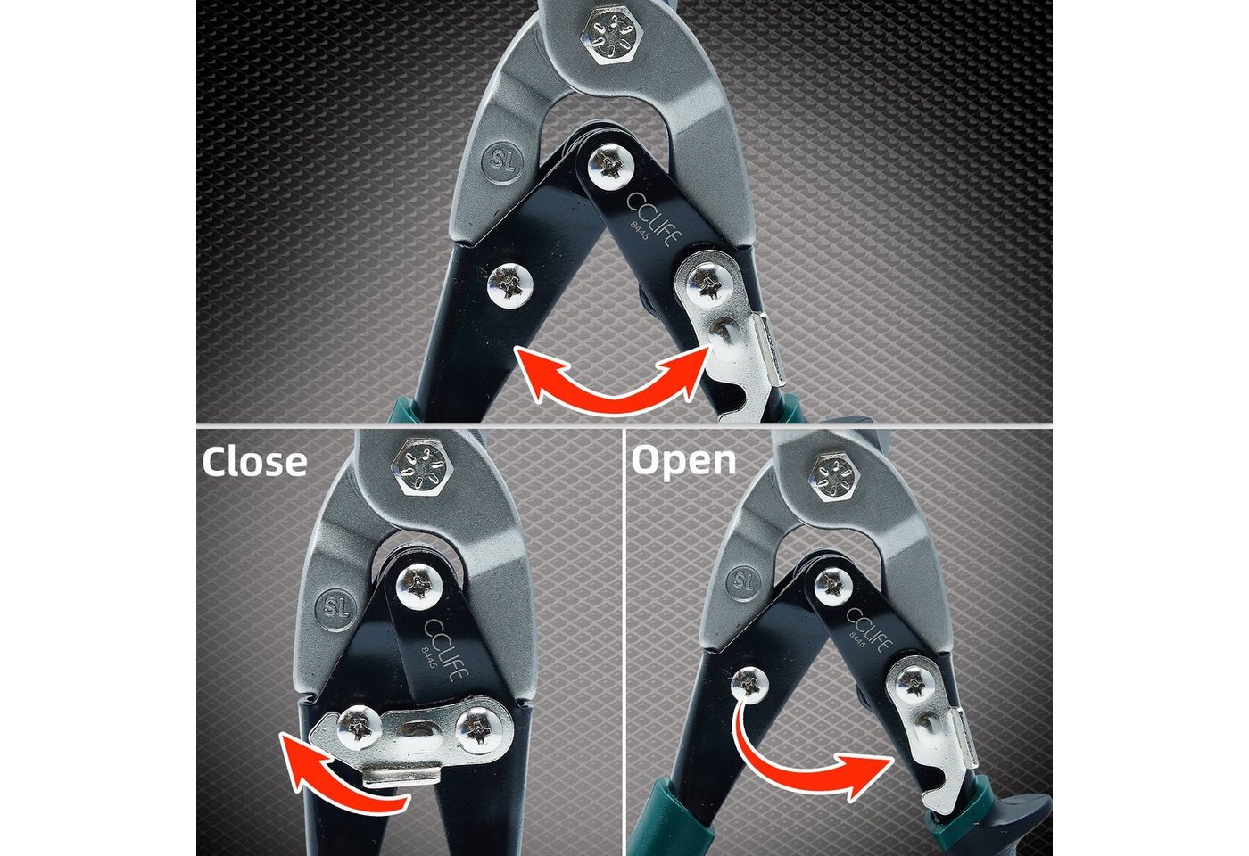 Thumbnail - CCLIFE Blechschere CR-MO, 3-IN-1 Blech werkzeug Blechscheren mit 80mm Skala Linker, (1-tlg)