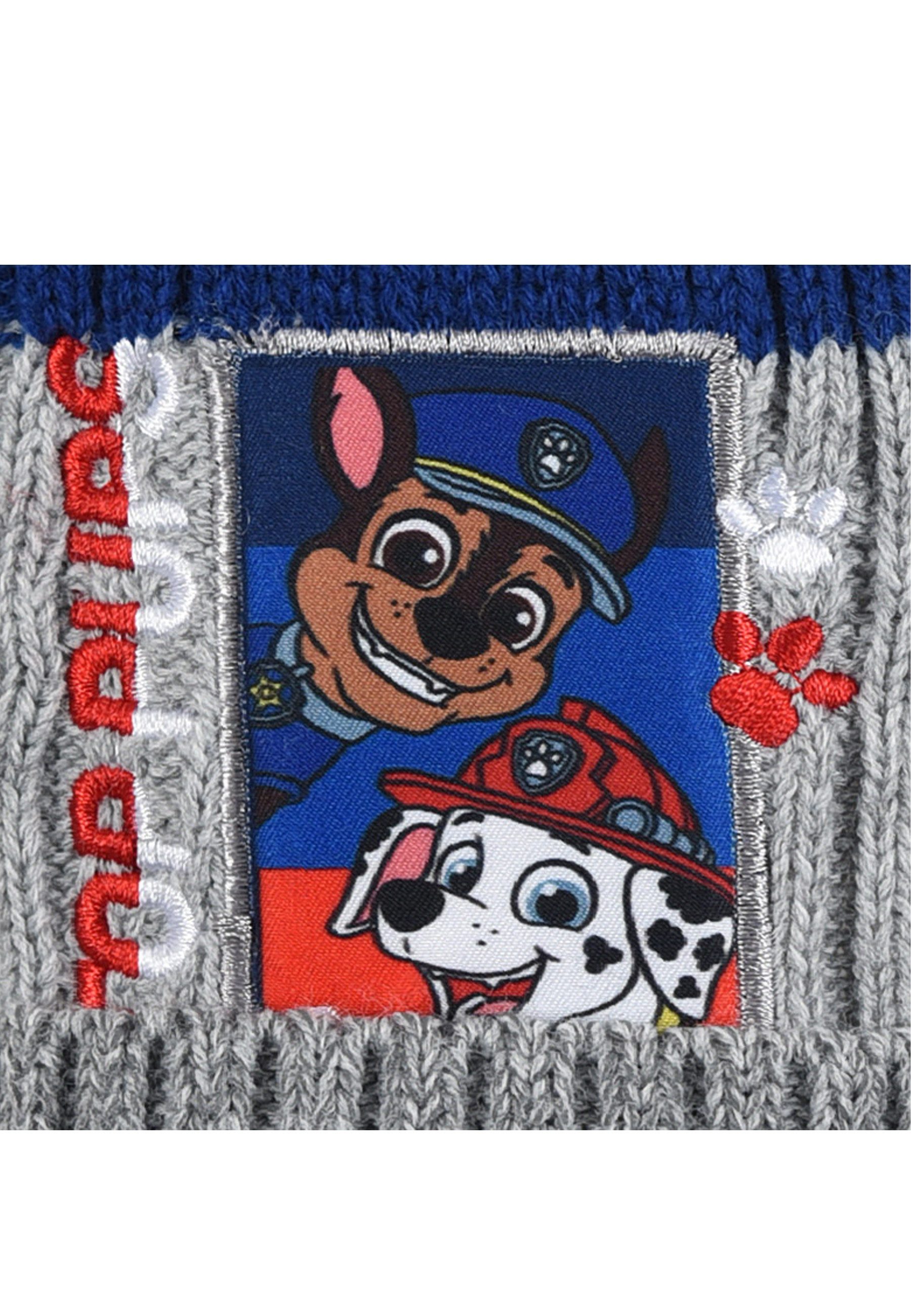 PAW PATROL Bommelmütze Kinder Jungen Strickmützte Winter-Mütze Bommel