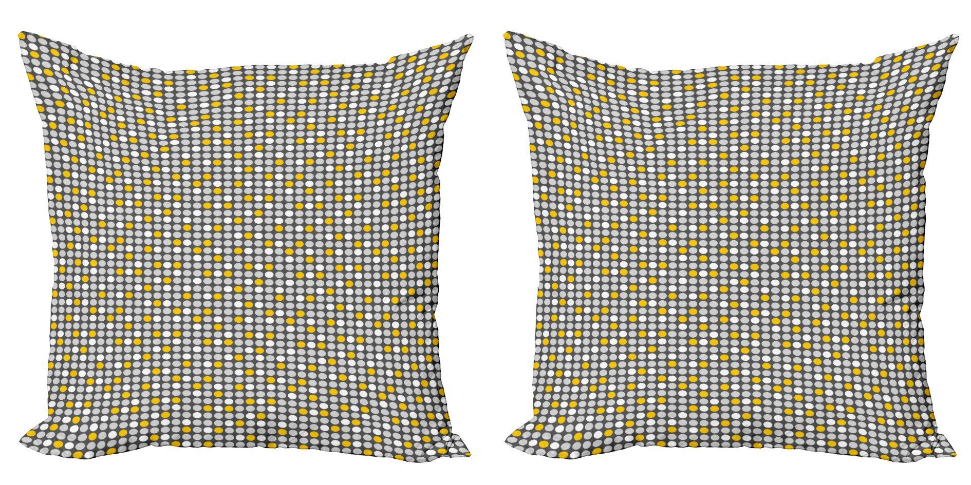 Kissenbezüge Modern Accent Doppelseitiger Digitaldruck, Abakuhaus (2 Stück), Geometrisch Einfache Symmetric Runden