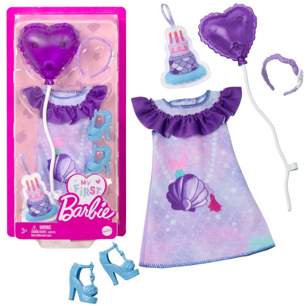 Barbie Puppenkleidung Birthday Kleid My First Barbie Mattel Puppen-Kleidung günstig online kaufen